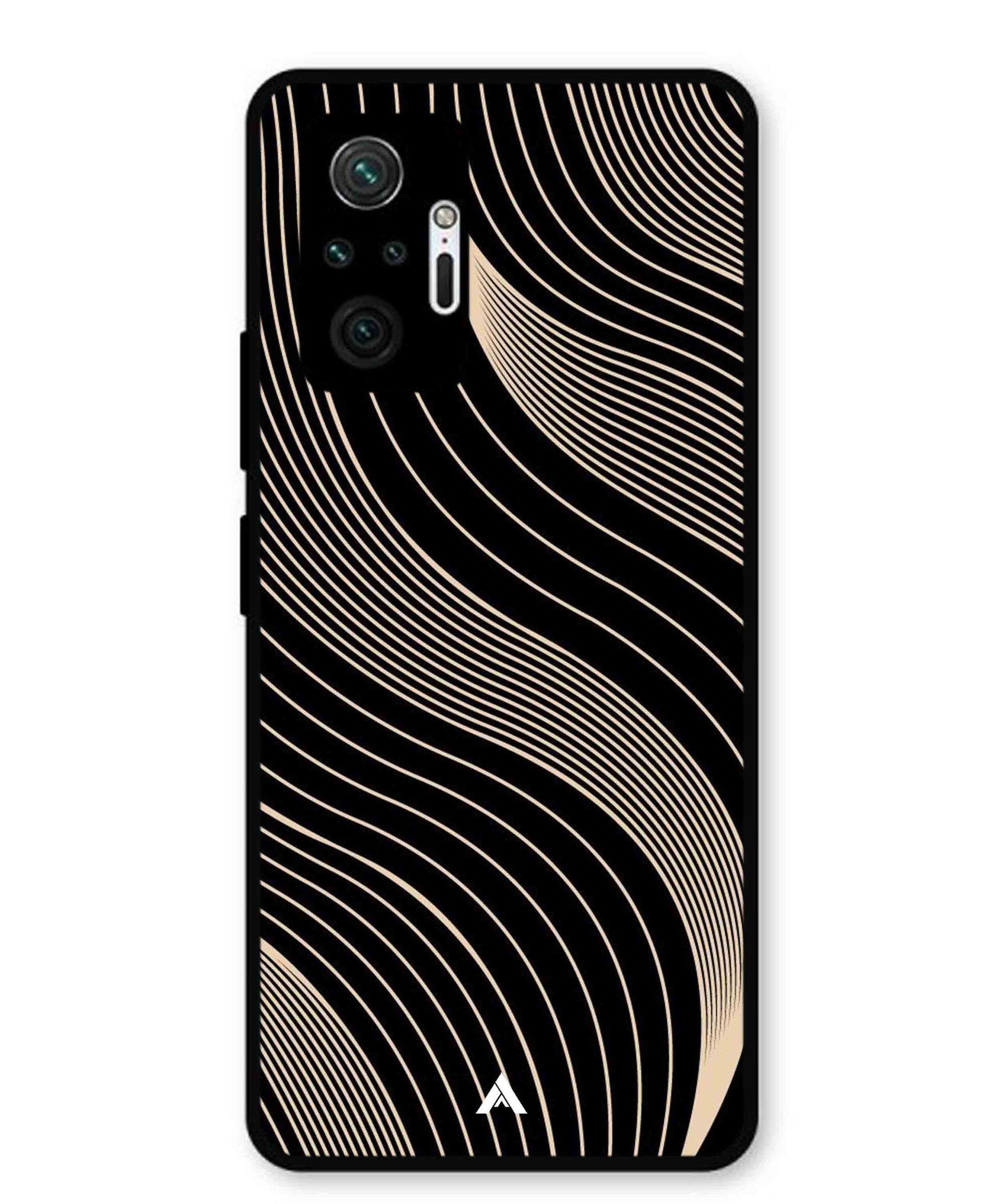 Stripe Pattern 13 Metal Back Cover Phone Case for Xiaomi Redmi Note 10 Lite