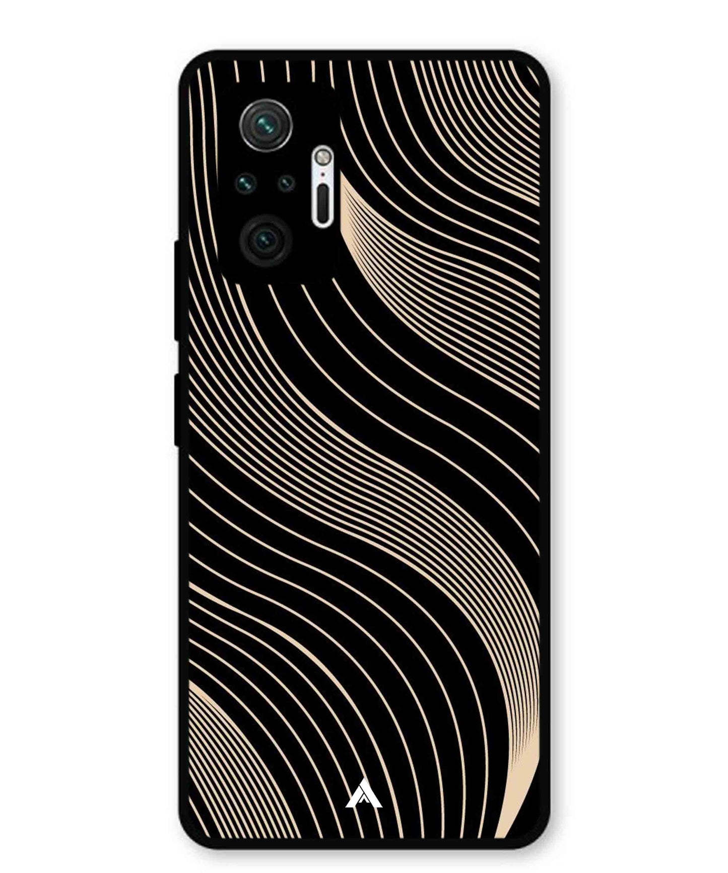Stripe Pattern 13 Metal Back Cover Phone Case for Xiaomi Redmi Note 10 Pro