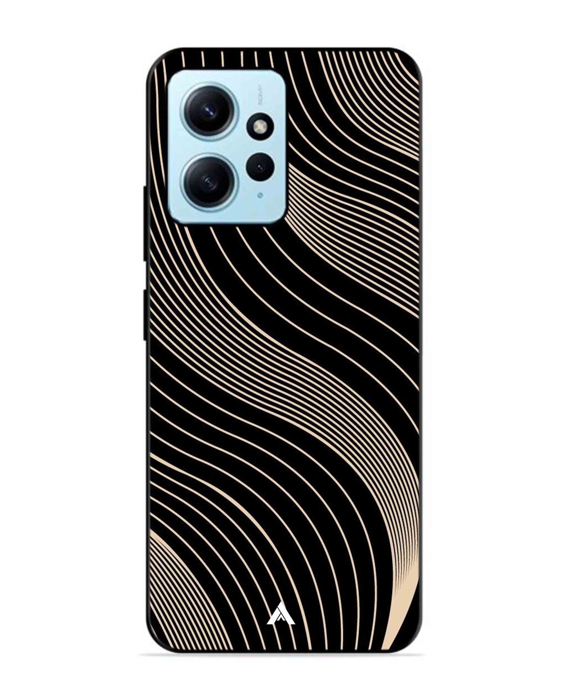 Stripe Pattern 13 Metal Back Cover Phone Case for Xiaomi Redmi Note 12 4G
