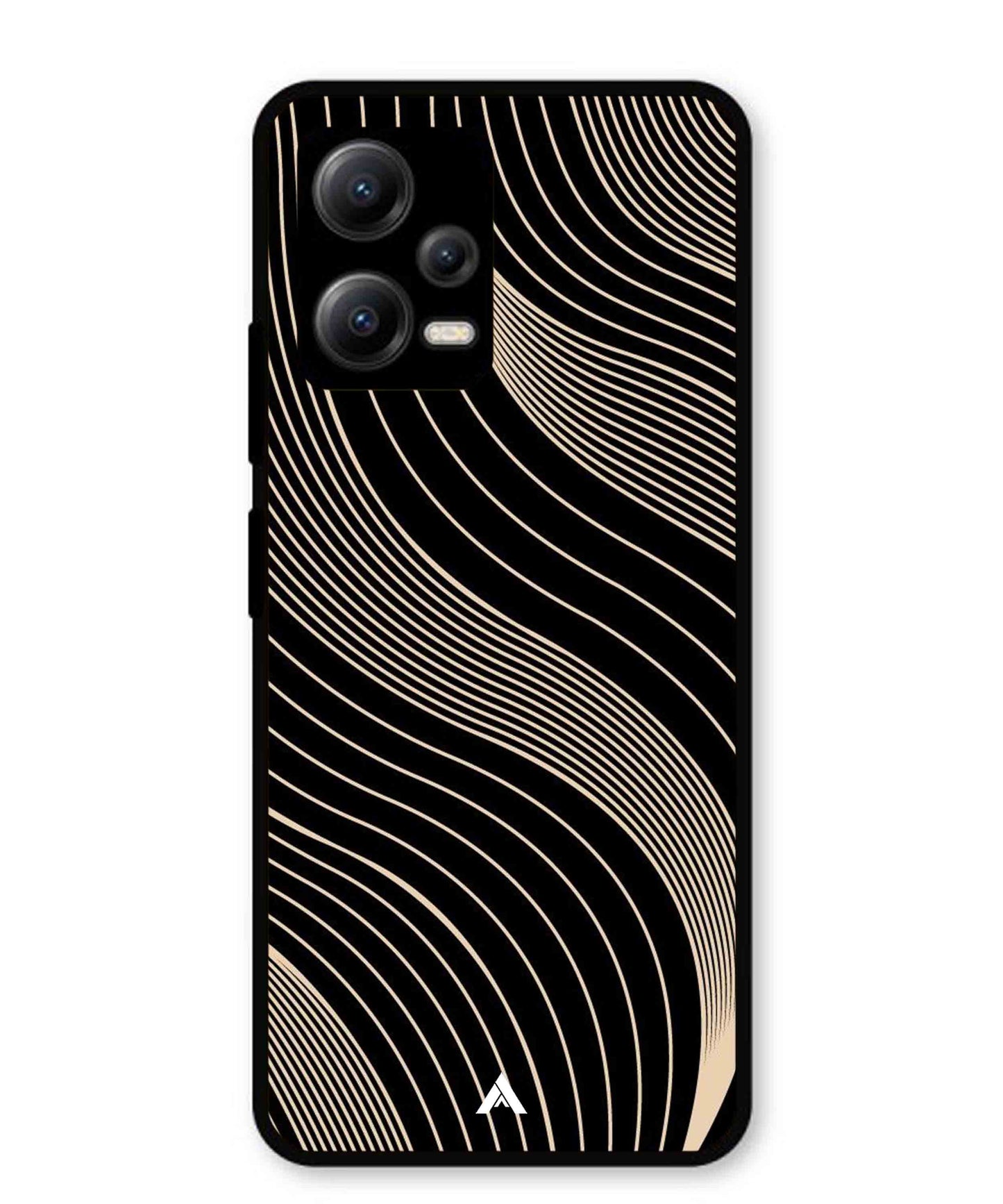 Stripe Pattern 13 Metal Back Cover Phone Case for Xiaomi Redmi Note 12 5G