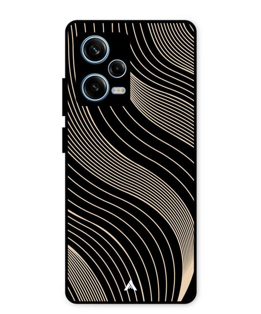 Stripe Pattern 13 Metal Back Cover Phone Case for Xiaomi Redmi Note 12 Pro