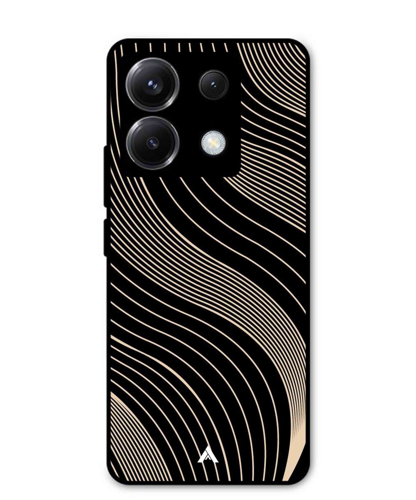 Stripe Pattern 13 Metal Back Cover Phone Case for Xiaomi Redmi Note 13 Pro