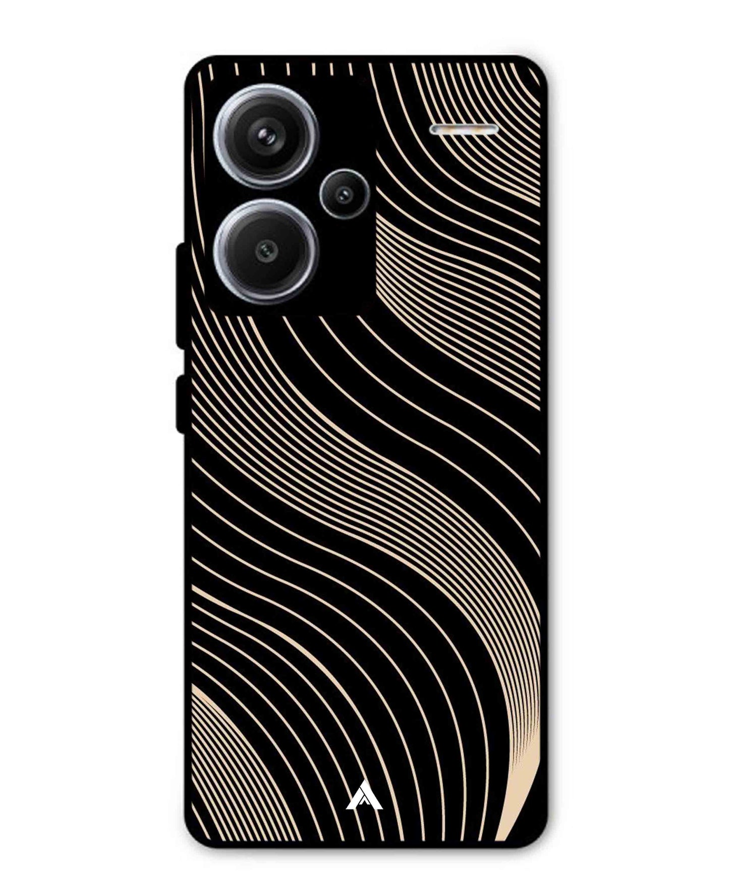 Stripe Pattern 13 Metal Back Cover Phone Case for Xiaomi Redmi Note 13 Pro Plus