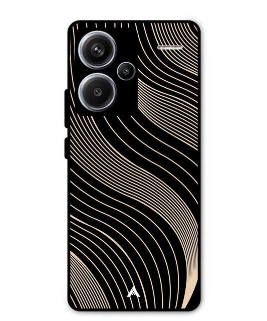 Stripe Pattern 13 Metal Back Cover Phone Case for Xiaomi Redmi Note 13 Pro Plus