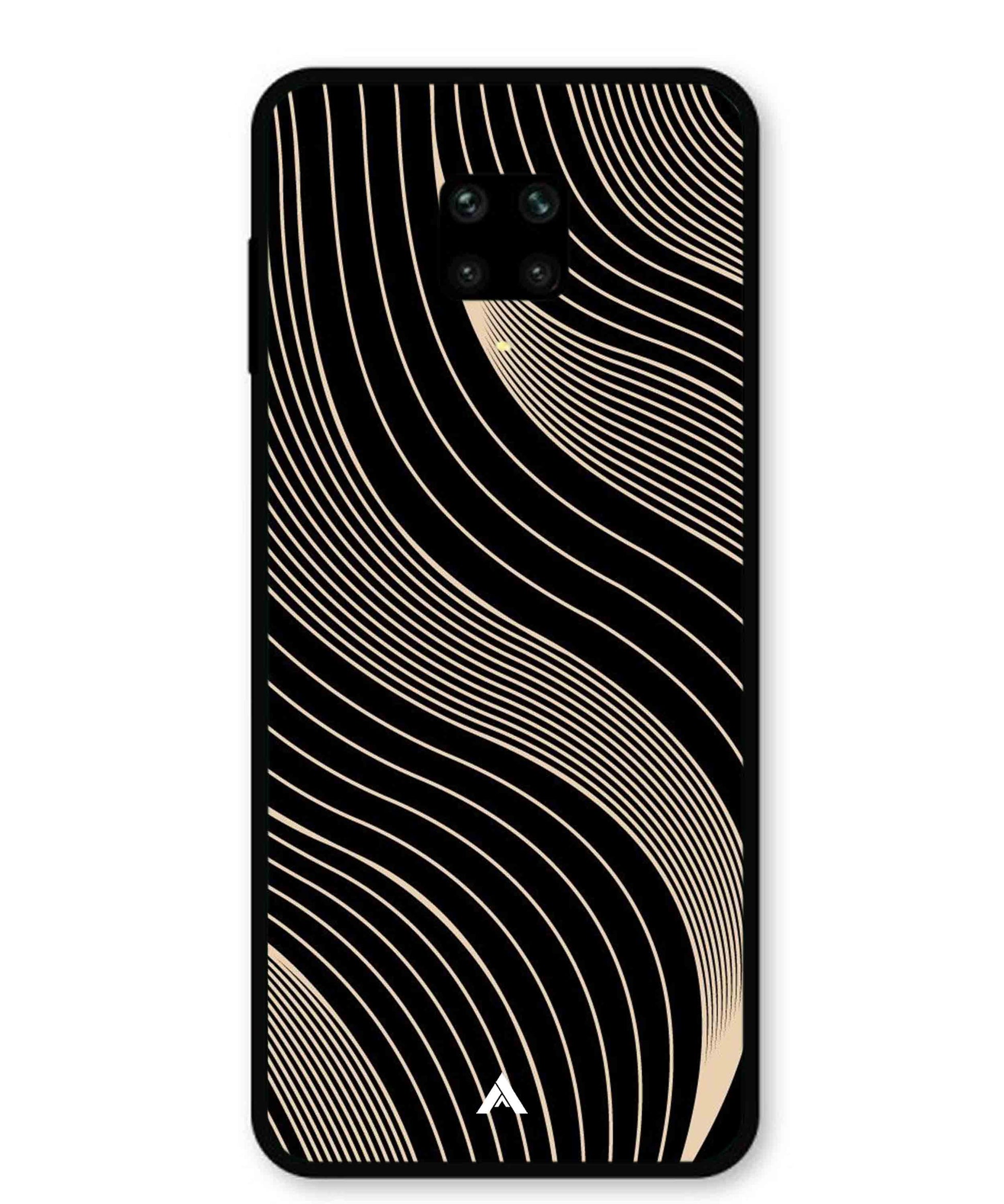 Stripe Pattern 13 Metal Back Cover Phone Case for Xiaomi Redmi Note 9 Pro