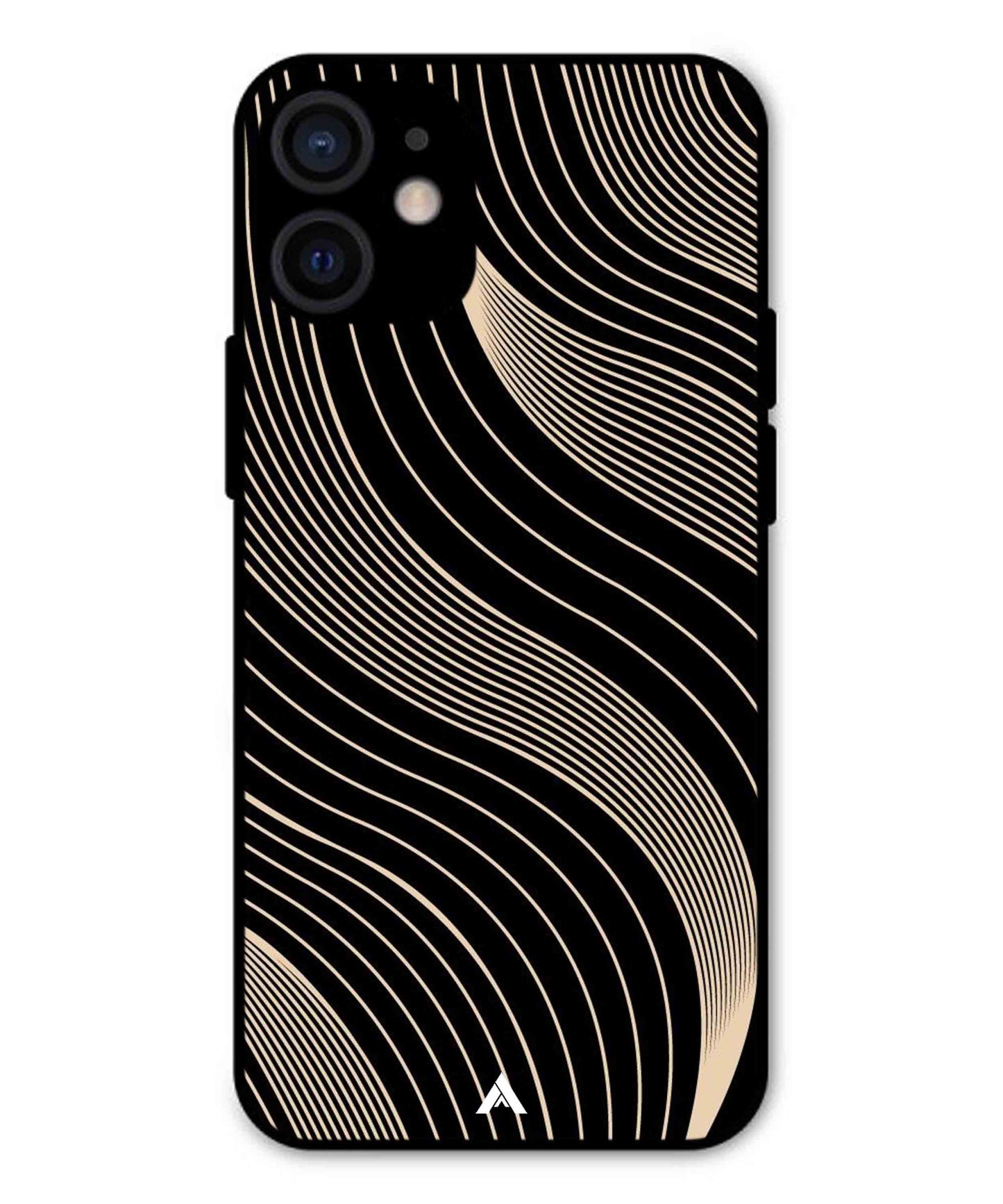 Stripe Pattern 13 Metal Back Cover Phone Case for iPhone 12 Mini