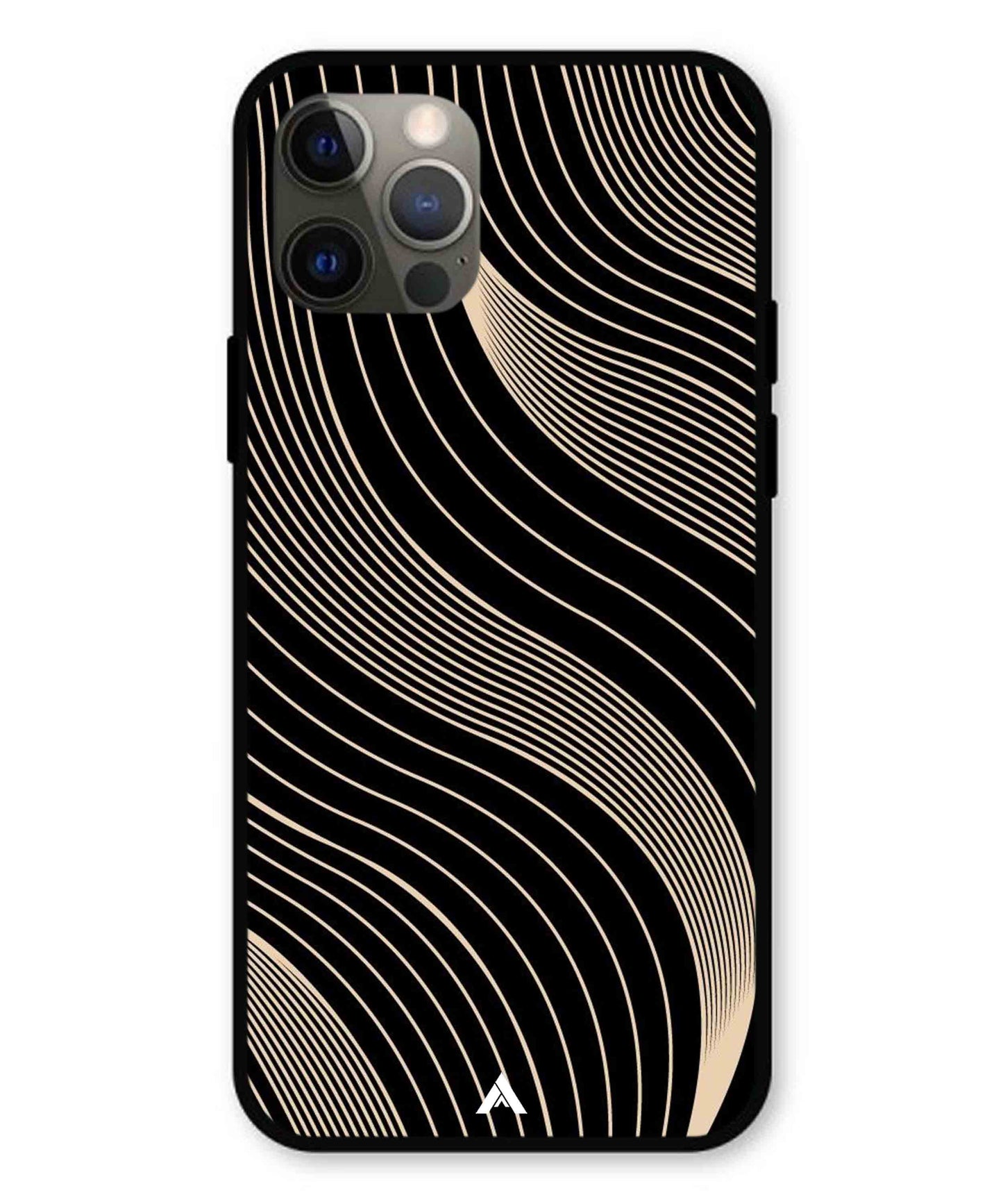 Stripe Pattern 13 Metal Back Cover Phone Case for iPhone 12 Pro