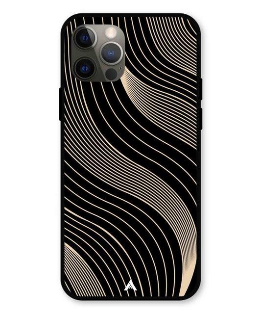 Stripe Pattern 13 Metal Back Cover Phone Case for iPhone 12 Pro