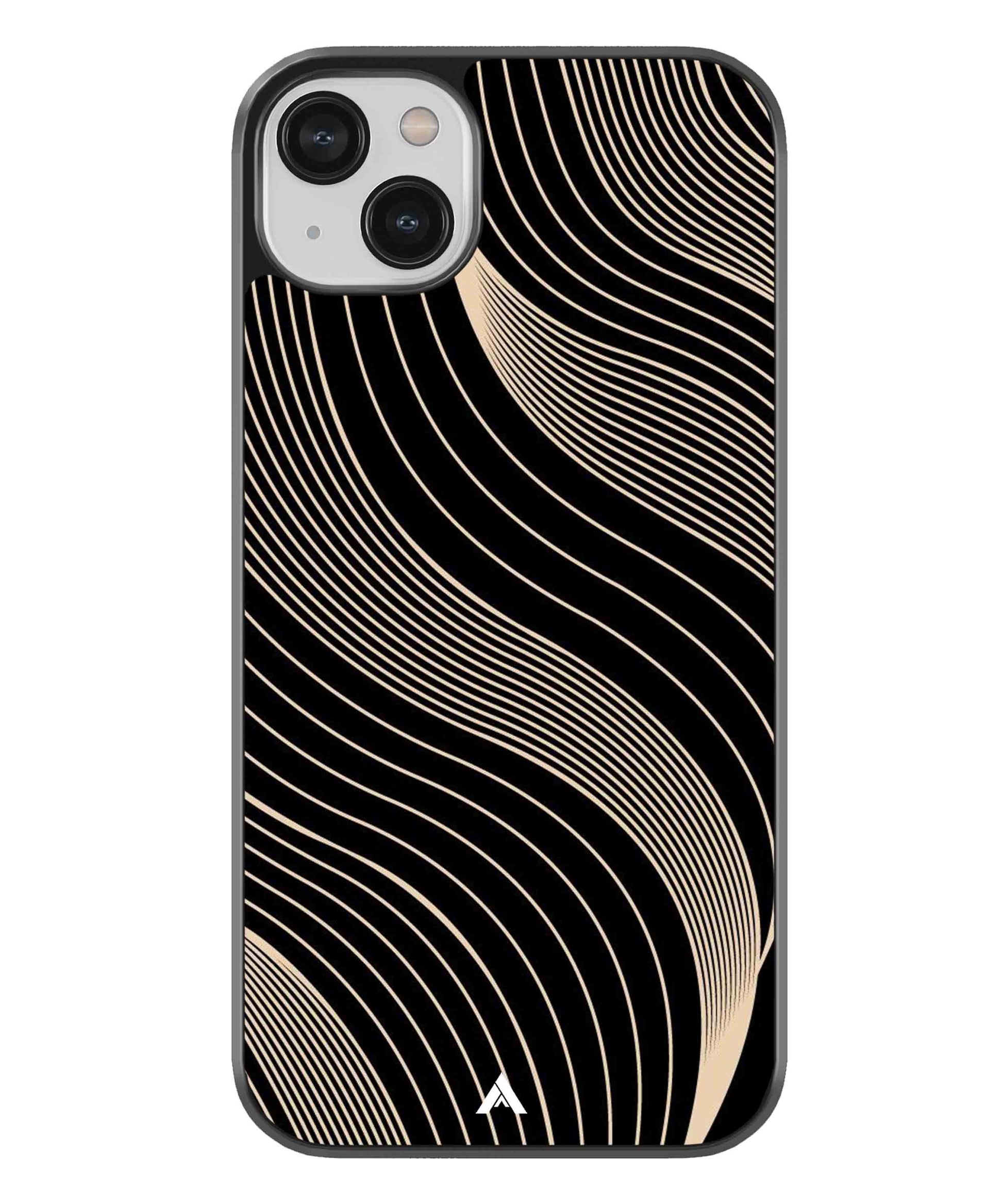 Stripe Pattern 13 Metal Back Cover Phone Case for iPhone 13
