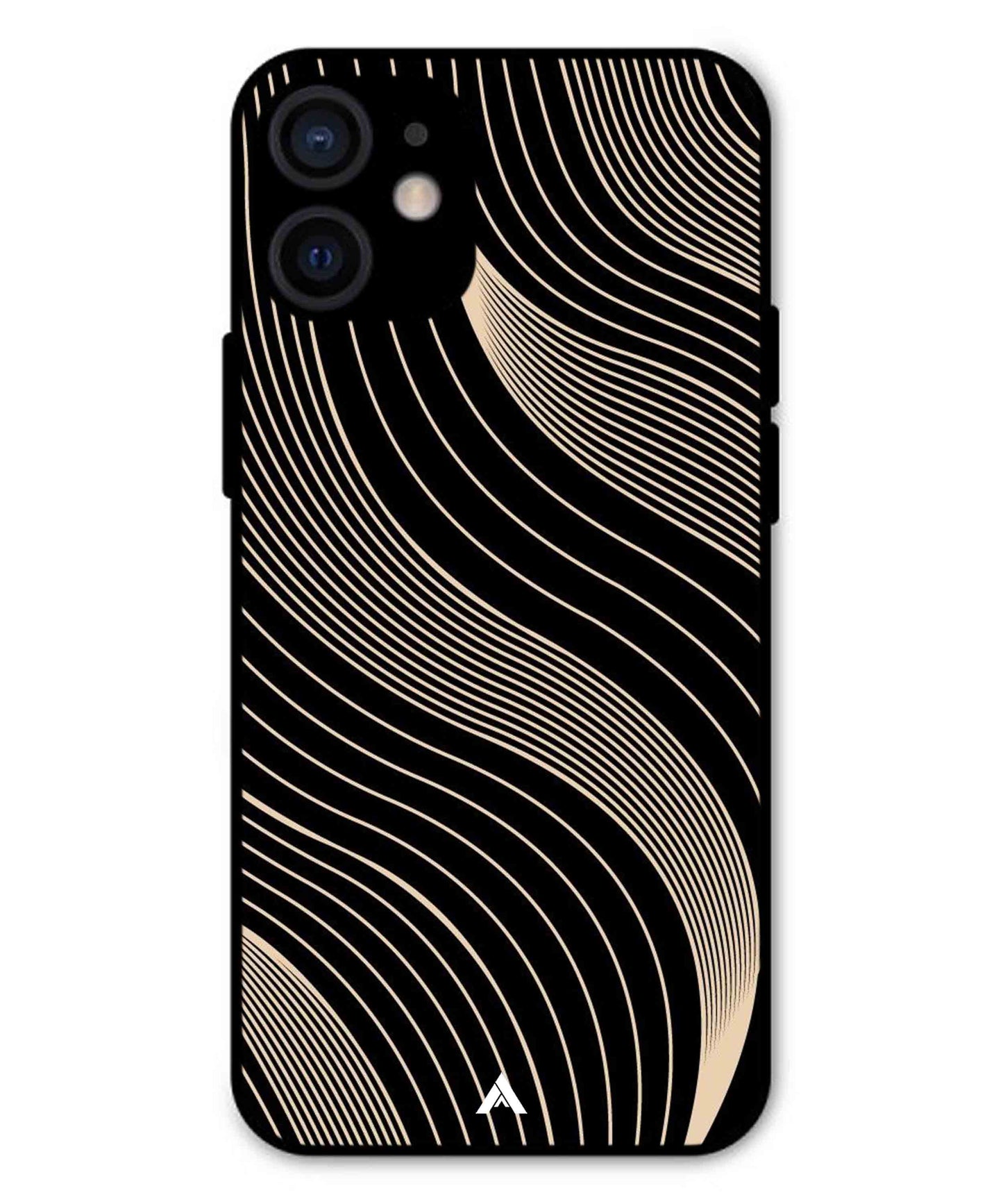 Stripe Pattern 13 Metal Back Cover Phone Case for iPhone 13 Mini