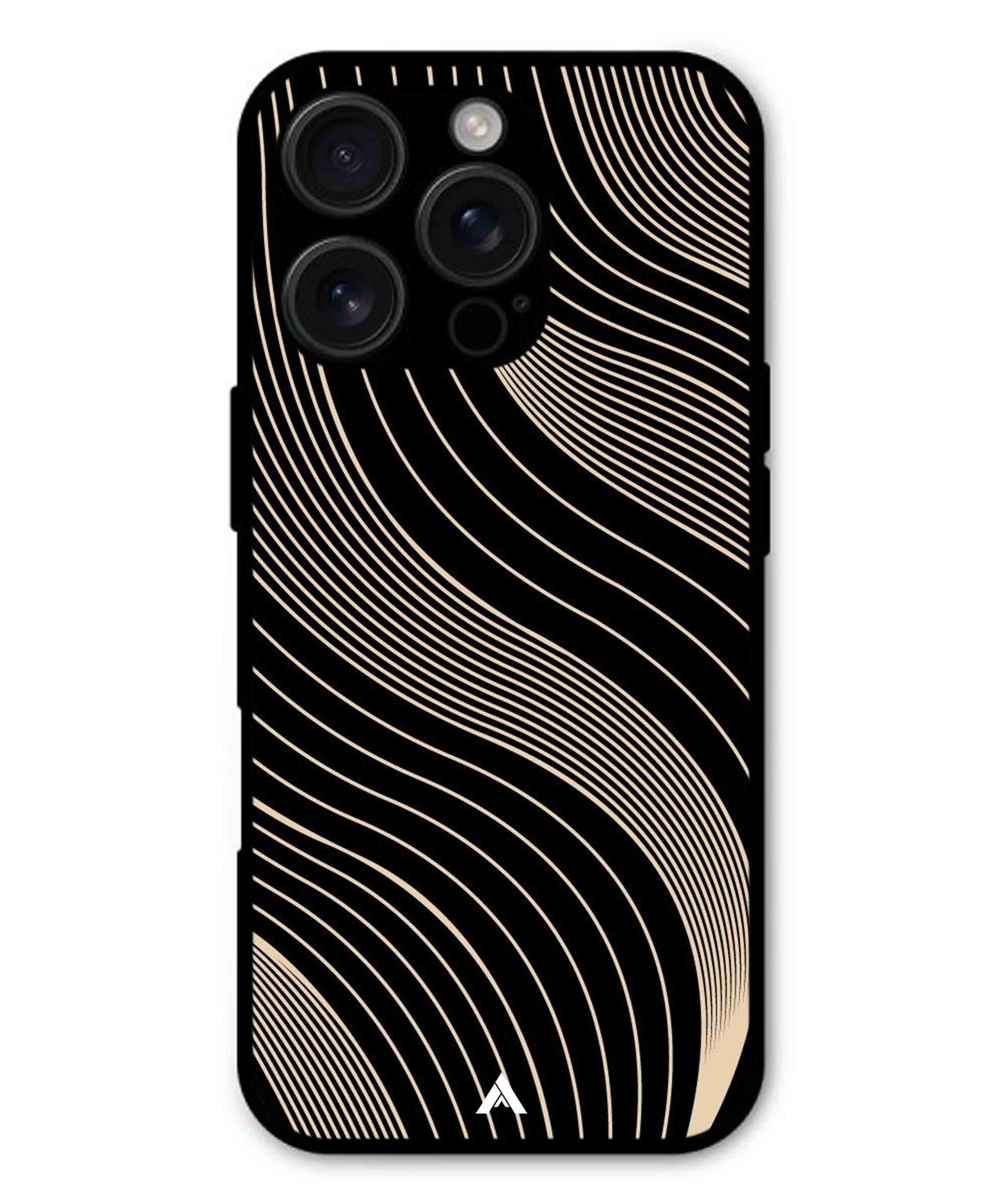 Stripe Pattern 13 Metal Back Cover Phone Case for iPhone 13 Pro