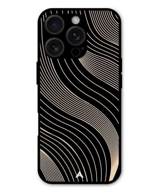 Stripe Pattern 13 Metal Back Cover Phone Case for iPhone 13 Pro