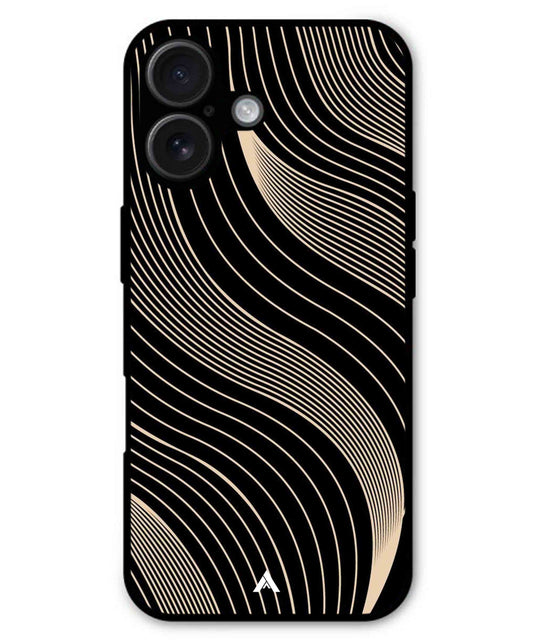 Stripe Pattern 13 Metal Back Cover Phone Case for iPhone 16
