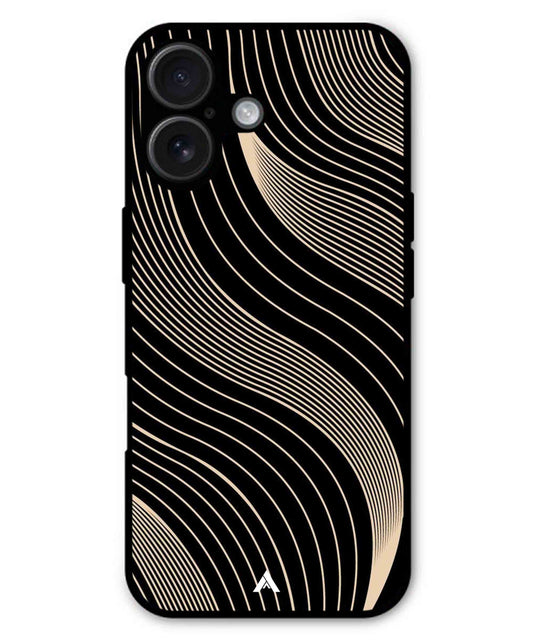 Stripe Pattern 13 Metal Back Cover Phone Case for iPhone 16 Plus