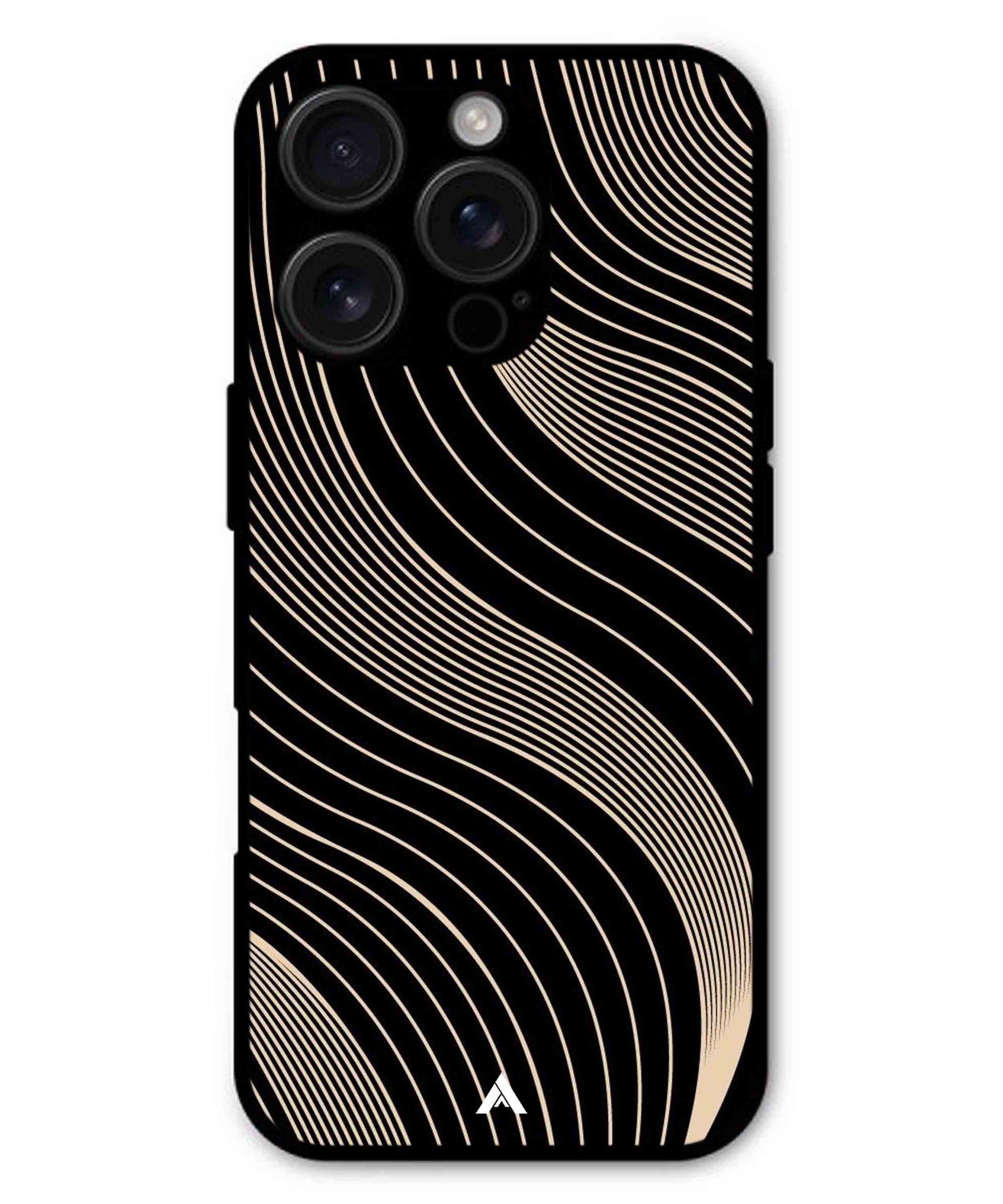 Stripe Pattern 13 Metal Back Cover Phone Case for iPhone 16 Pro