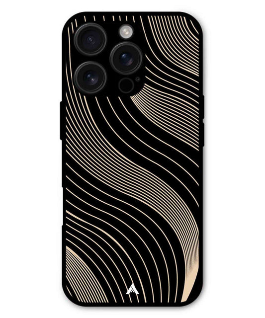 Stripe Pattern 13 Metal Back Cover Phone Case for iPhone 16 Pro
