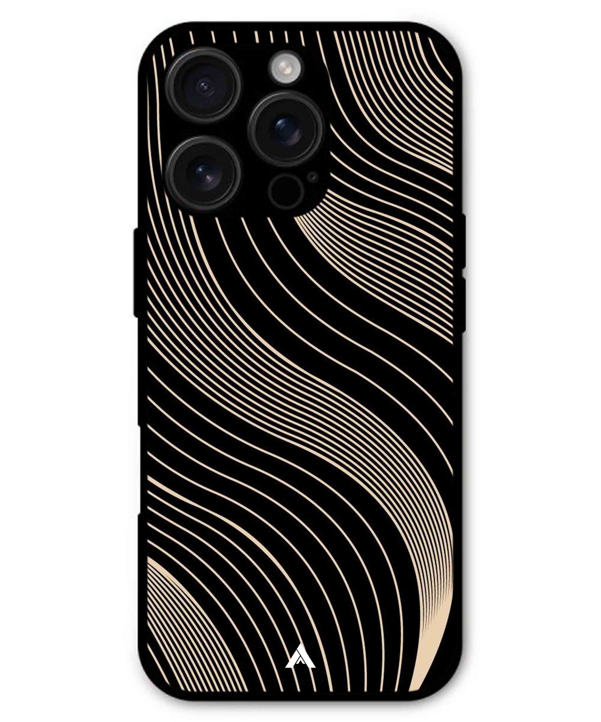 Stripe Pattern 13 Metal Back Cover Phone Case for iPhone 16 ProMax