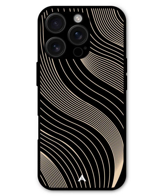 Stripe Pattern 13 Metal Back Cover Phone Case for iPhone 16 ProMax
