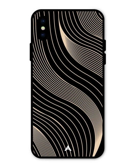 Stripe Pattern 13 Metal Back Cover Phone Case for iPhone X