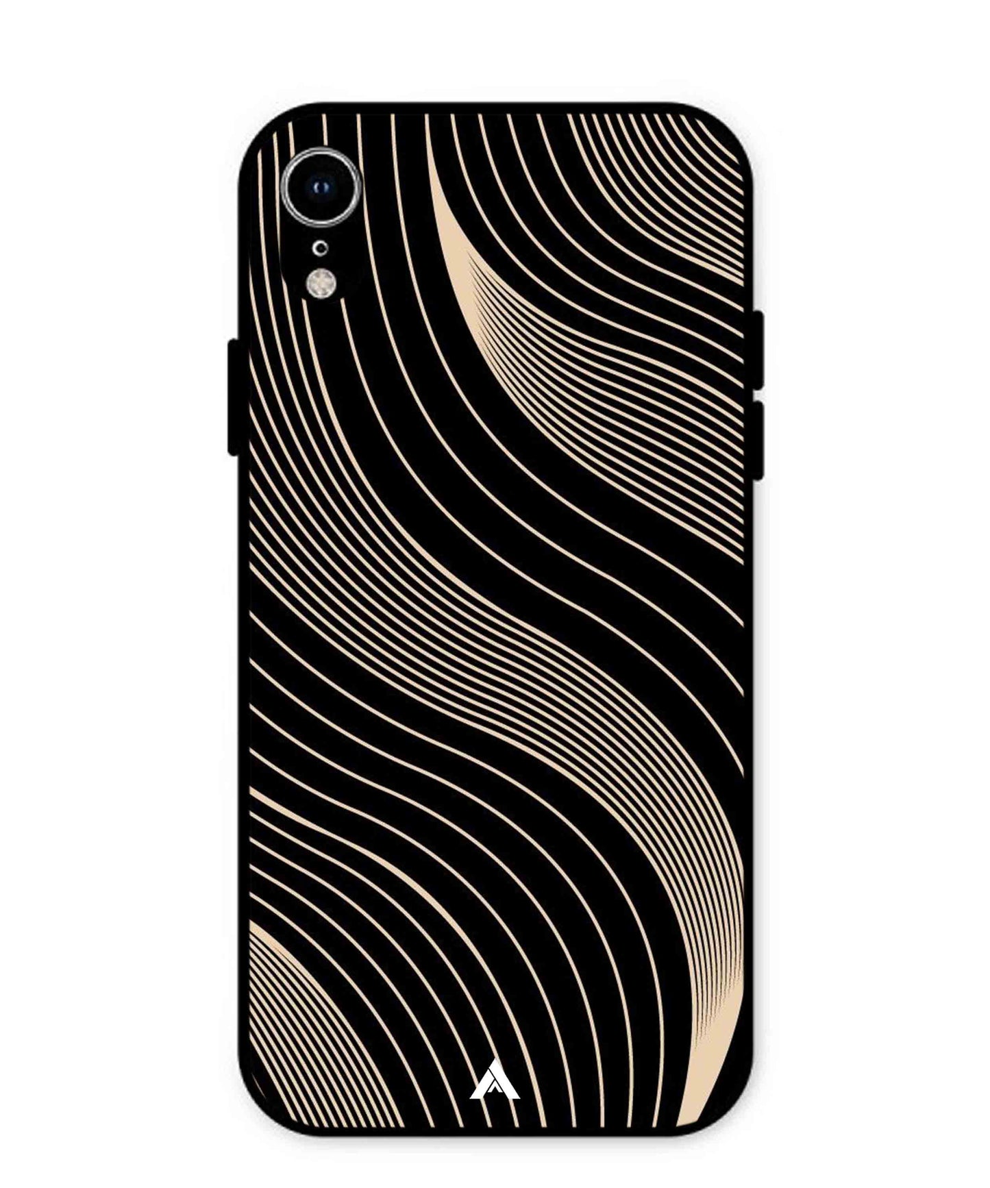 Stripe Pattern 13 Metal Back Cover Phone Case for iPhone Xr