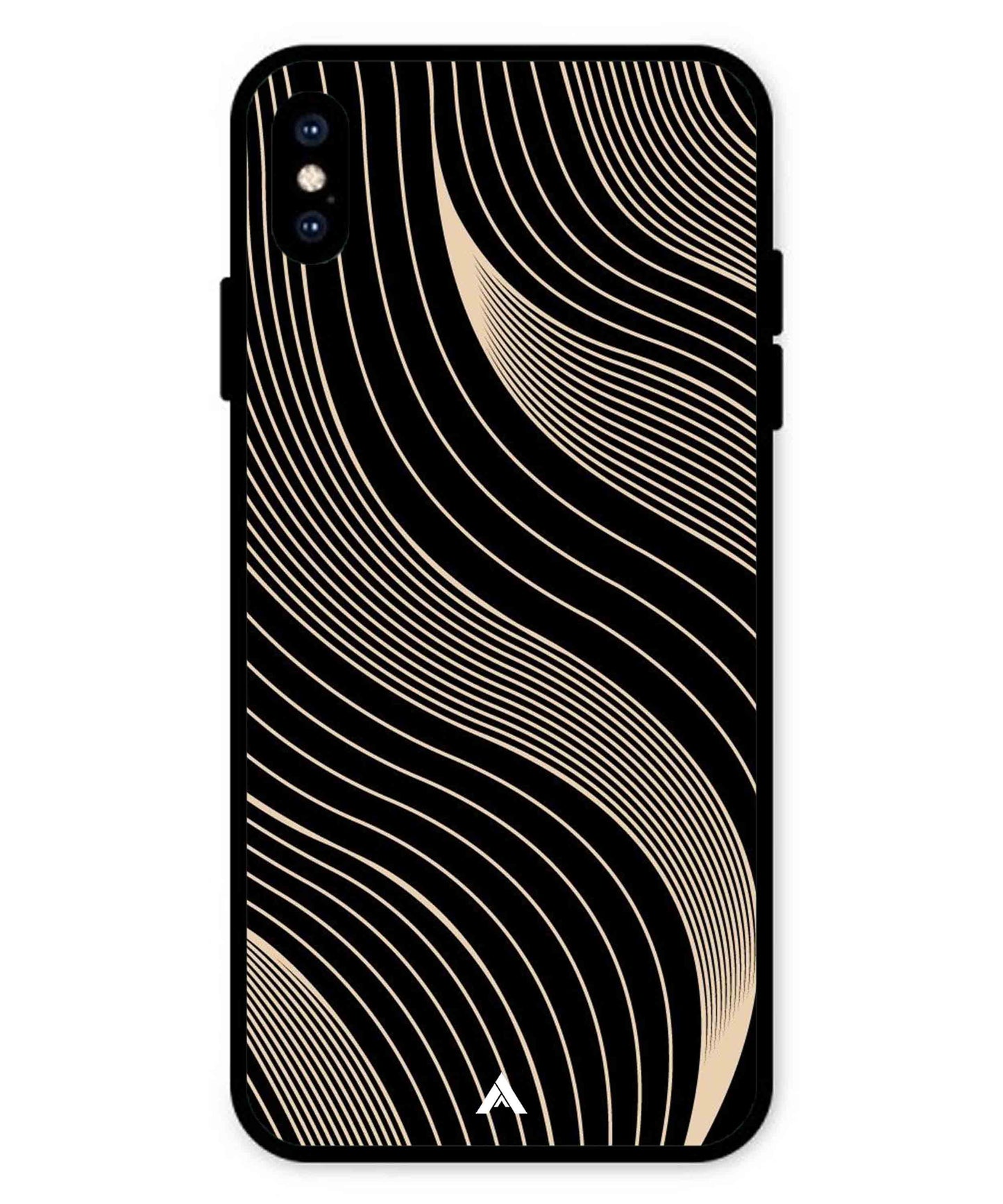Stripe Pattern 13 Metal Back Cover Phone Case for iPhone Xs Max
