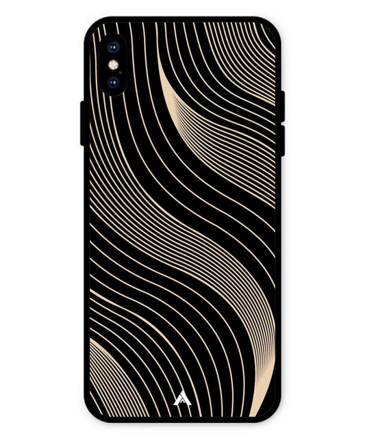Stripe Pattern 13 Metal Back Cover Phone Case for iPhone Xs Max