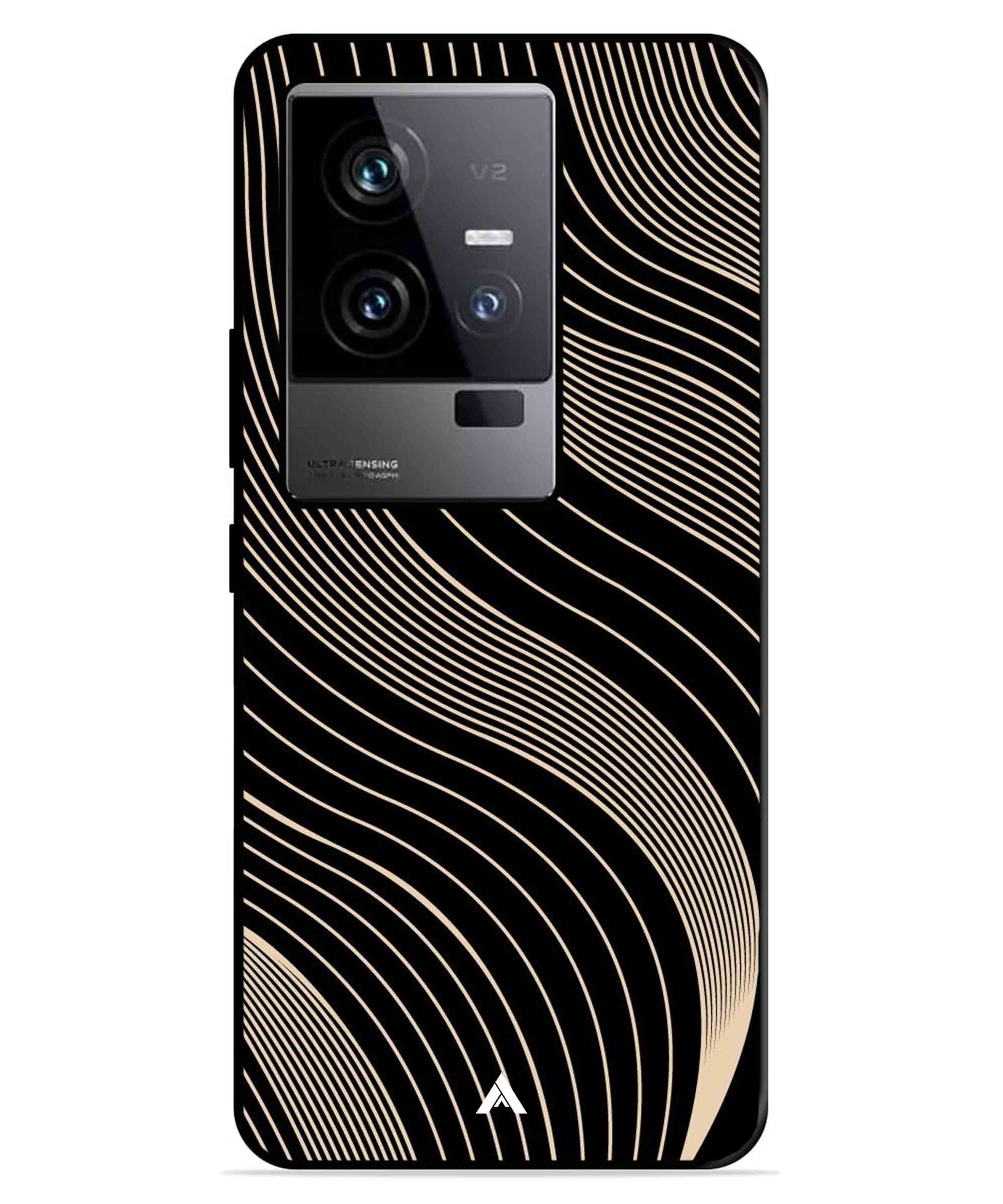 Stripe Pattern 13 Metal Back Cover Phone Case for iQOO 11