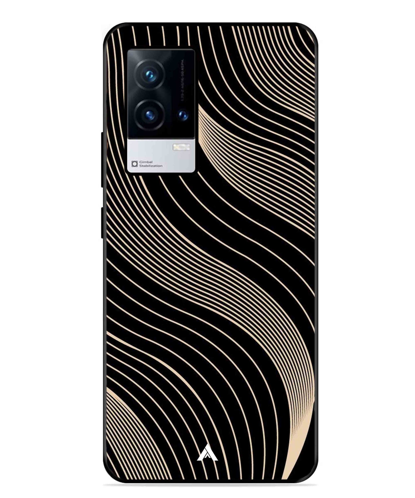 Stripe Pattern 13 Metal Back Cover Phone Case for iQOO 9