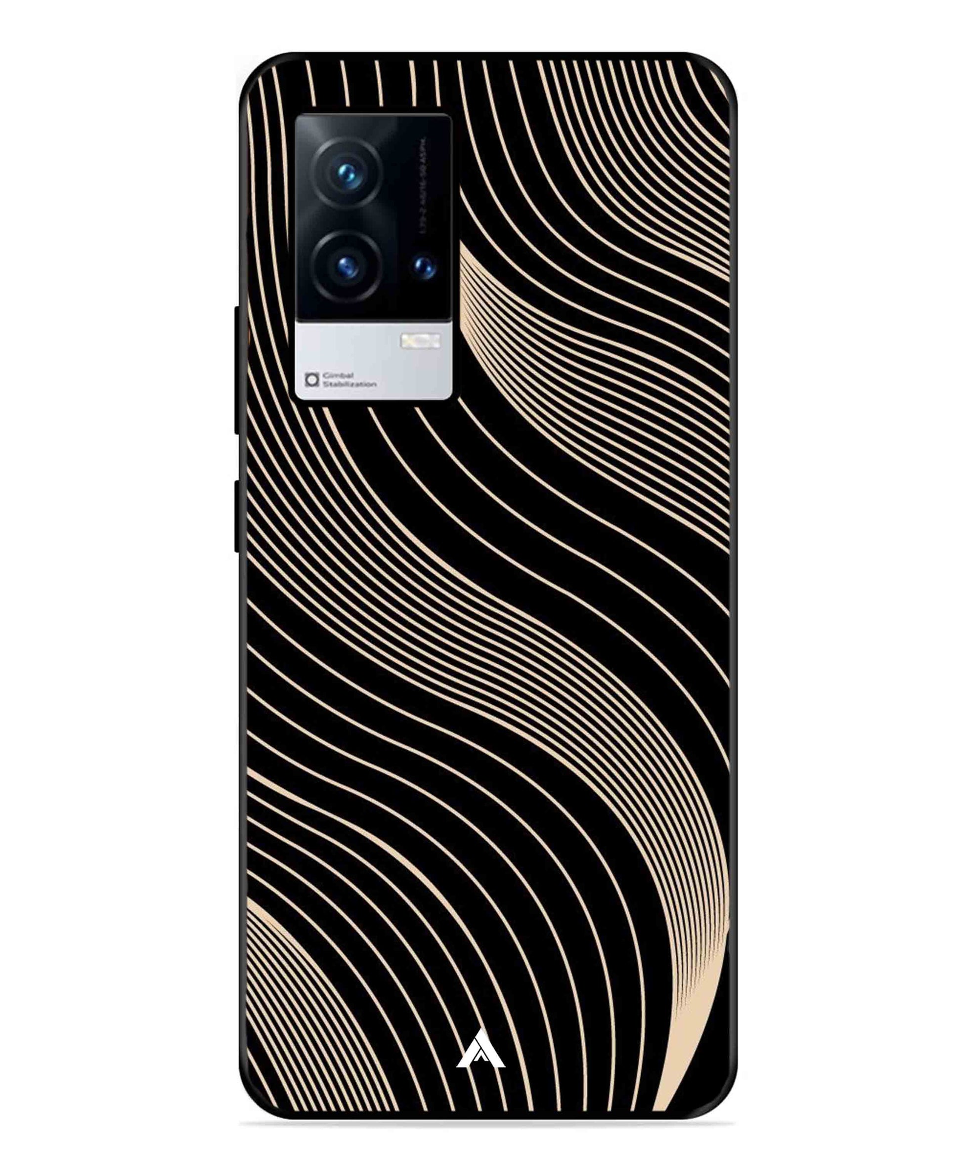 Stripe Pattern 13 Metal Back Cover Phone Case for iQOO 9