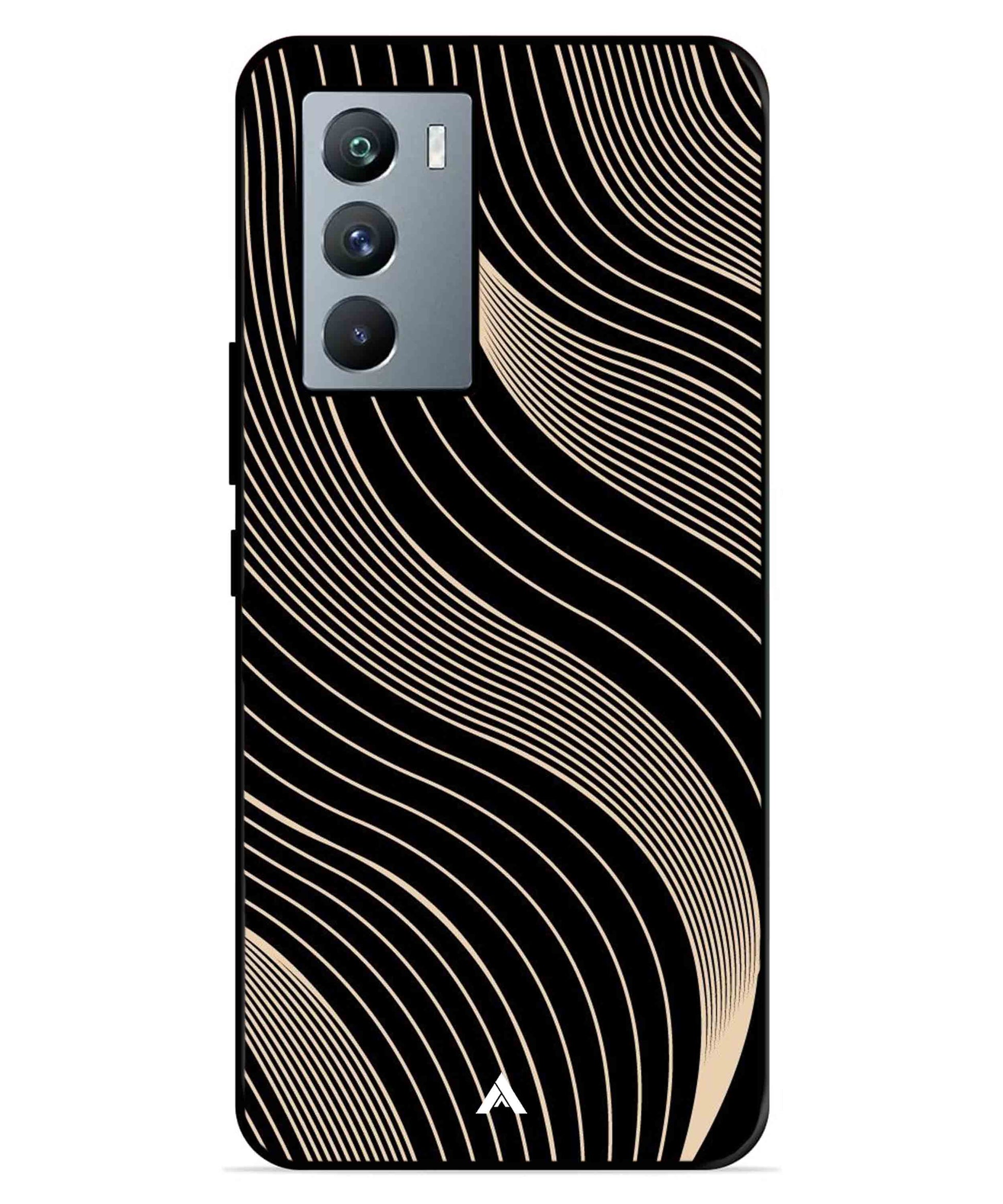 Stripe Pattern 13 Metal Back Cover Phone Case for iQOO Neo 5s