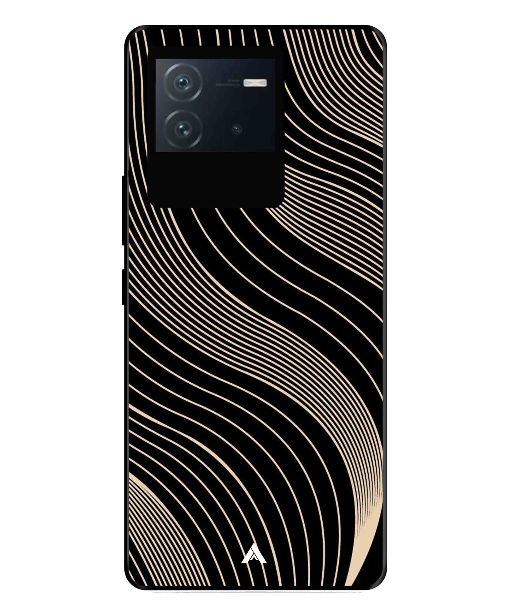 Stripe Pattern 13 Metal Back Cover Phone Case for iQOO Neo 6