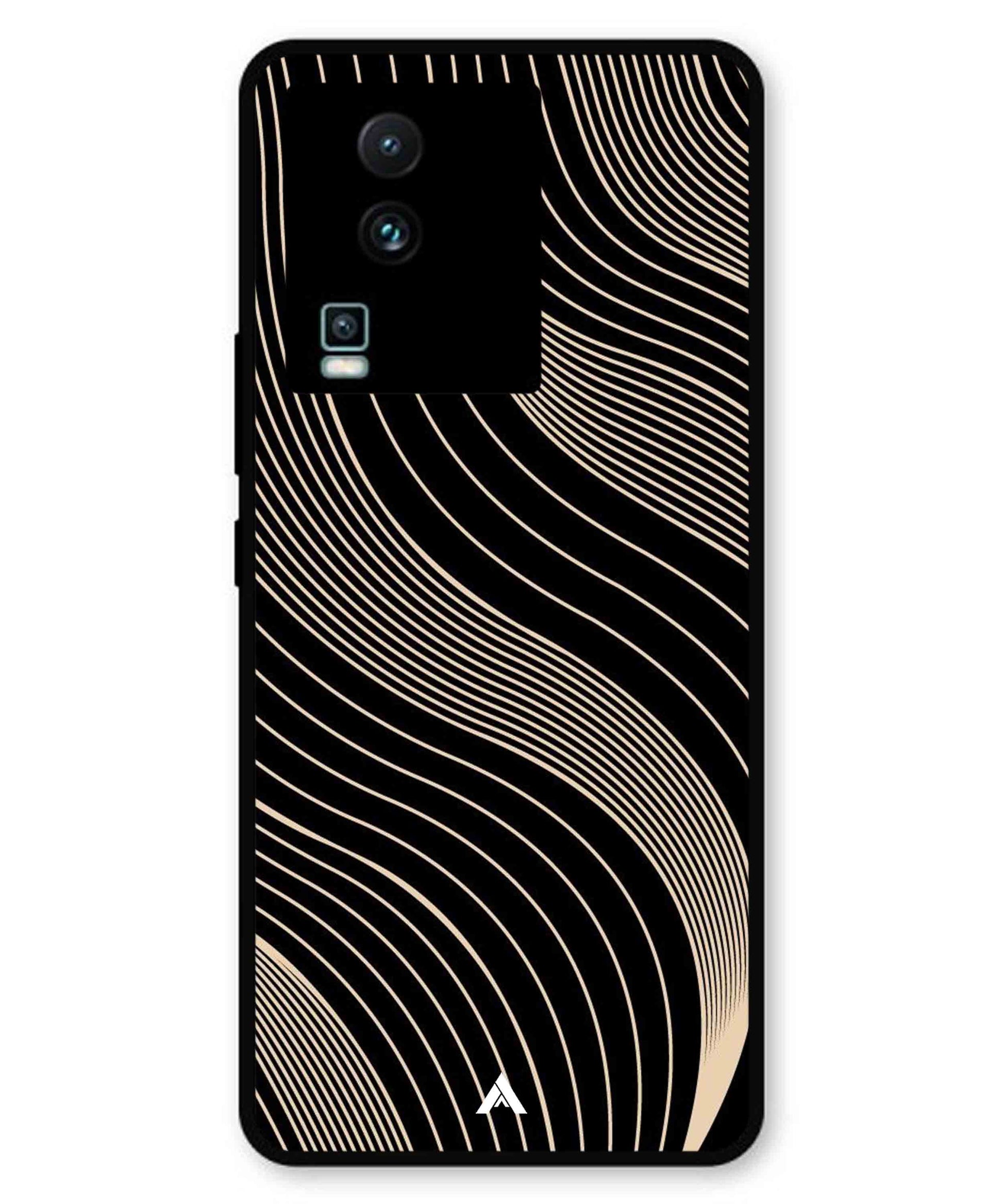 Stripe Pattern 13 Metal Back Cover Phone Case for iQOO Neo 7 Pro