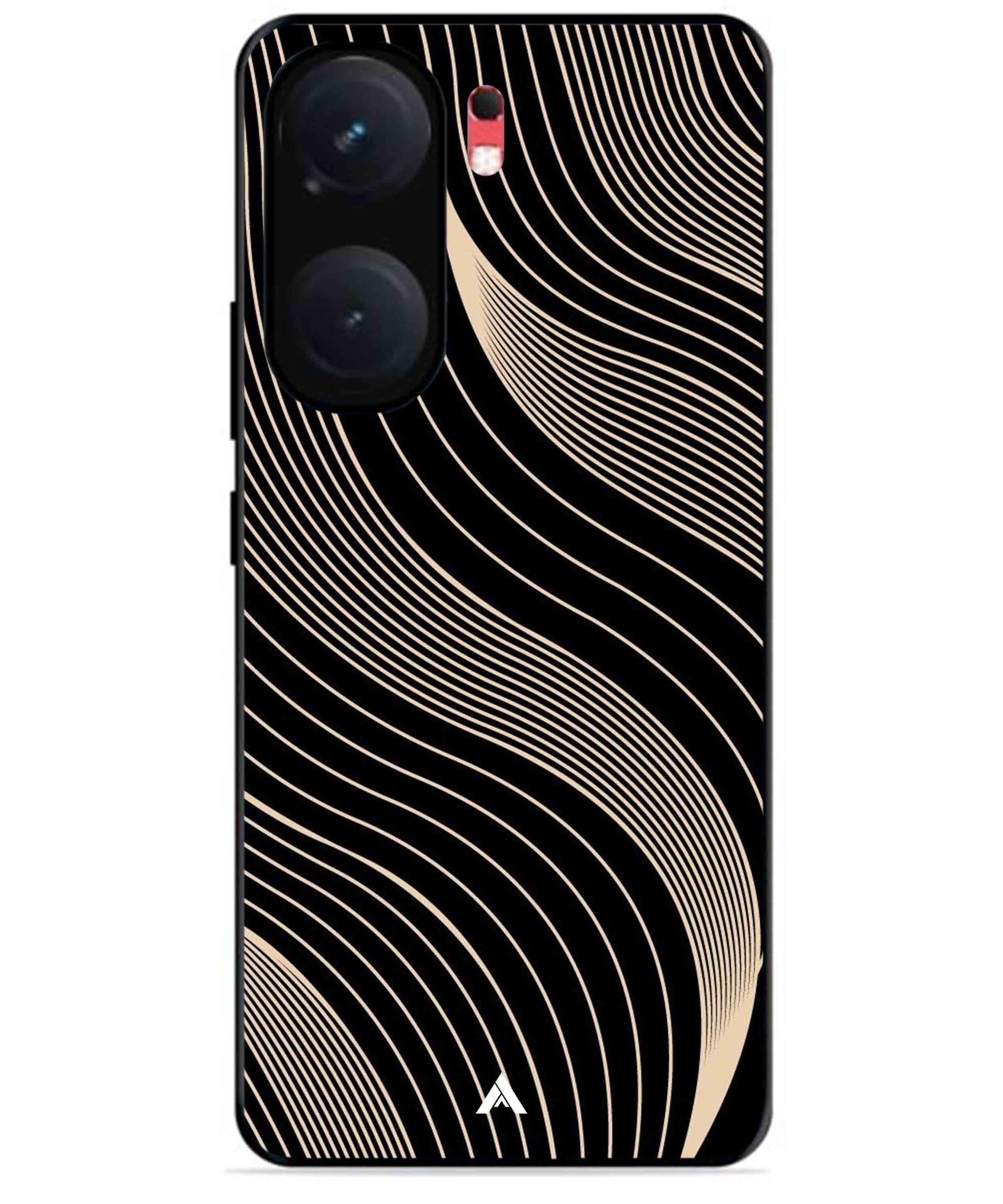 Stripe Pattern 13 Metal Back Cover Phone Case for iQOO Neo 9 Pro