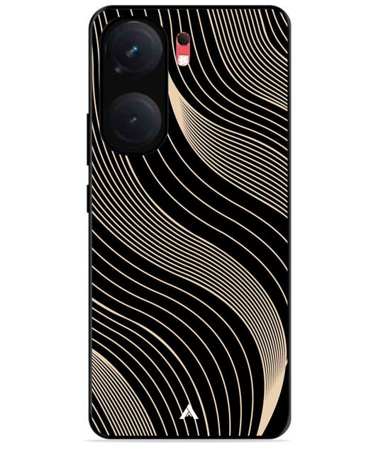 Stripe Pattern 13 Metal Back Cover Phone Case for iQOO Neo 9 Pro