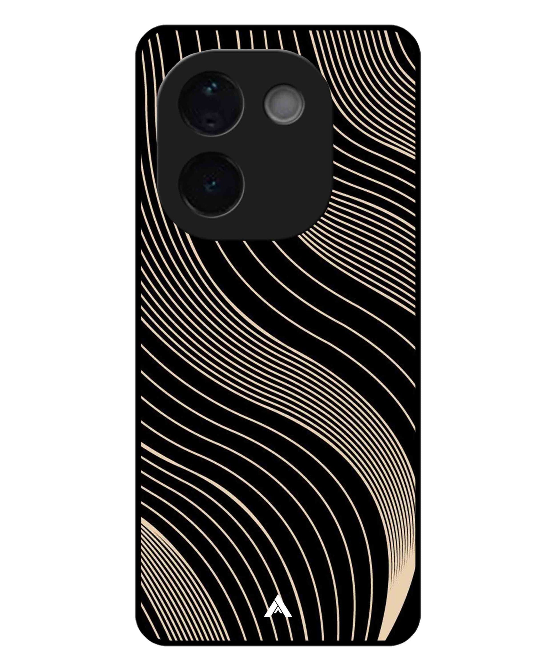 Stripe Pattern 13 Metal Back Cover Phone Case for iQOO Z9s Pro