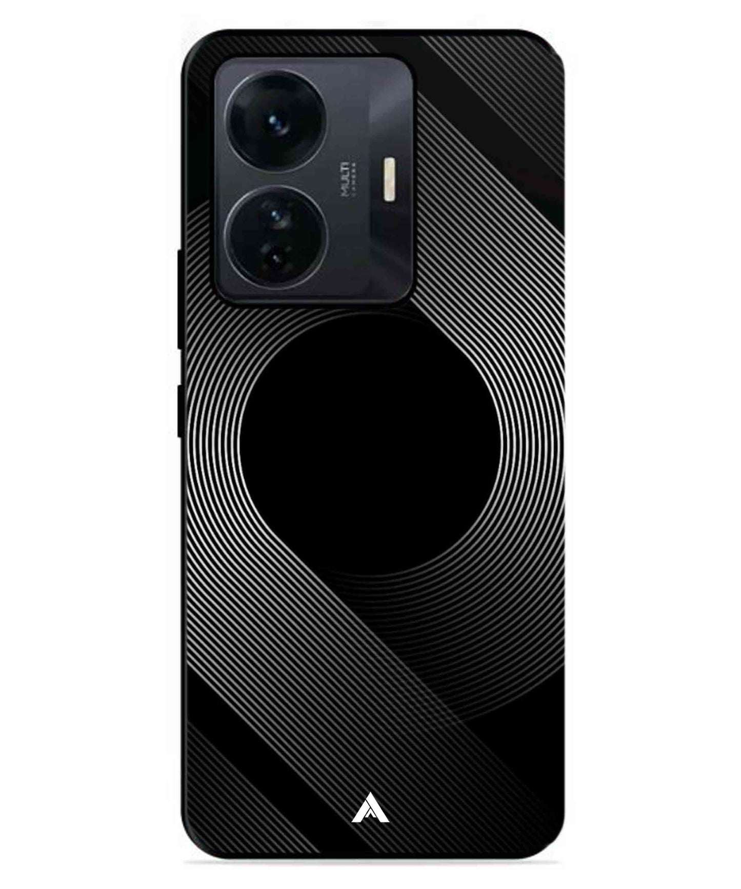Stripe Pattern 14 Metal Back Cover Phone Case for IQOO Z6 Pro