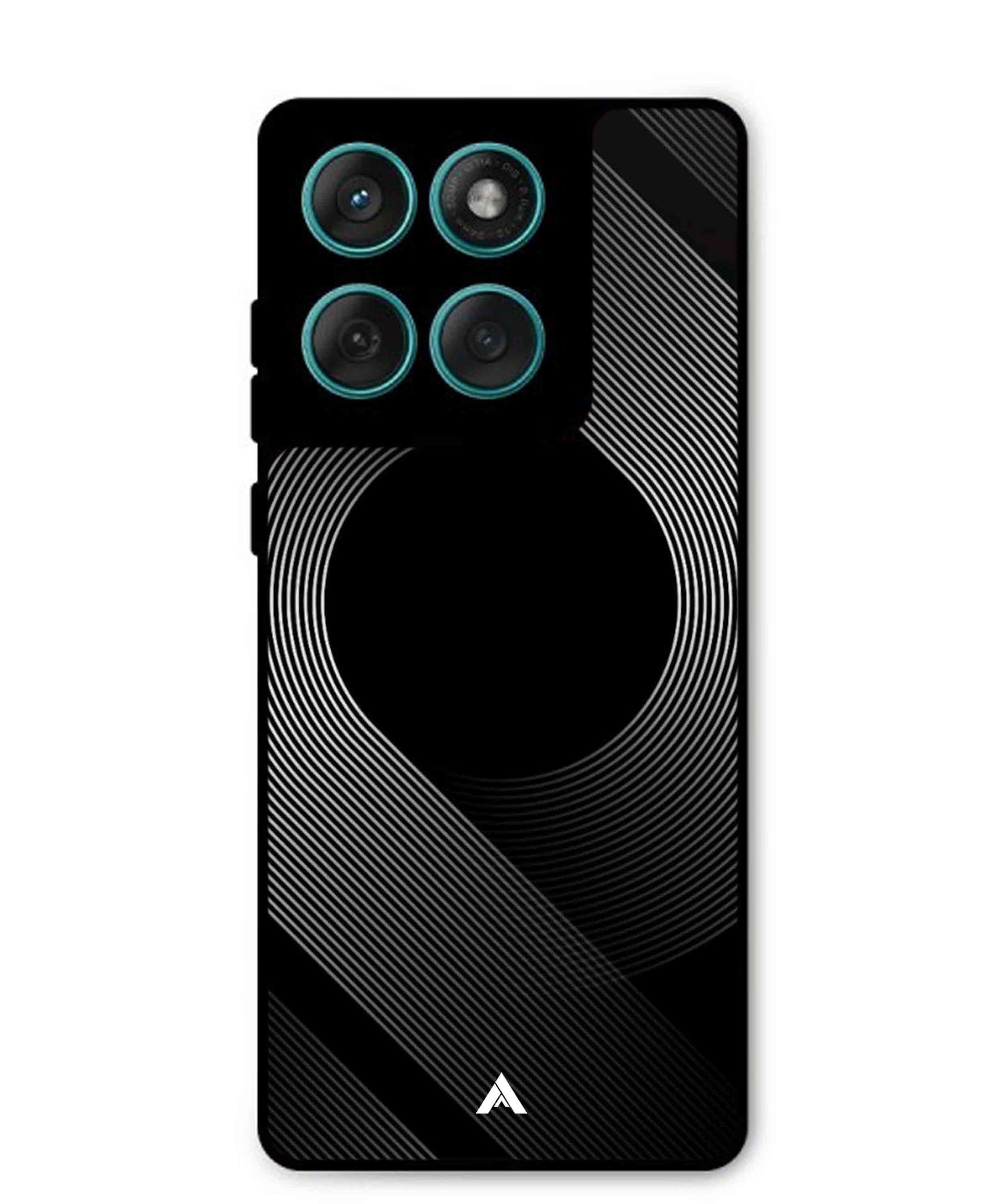 Stripe Pattern 14 Metal Back Cover Phone Case for Moto Edge 60 Fusion