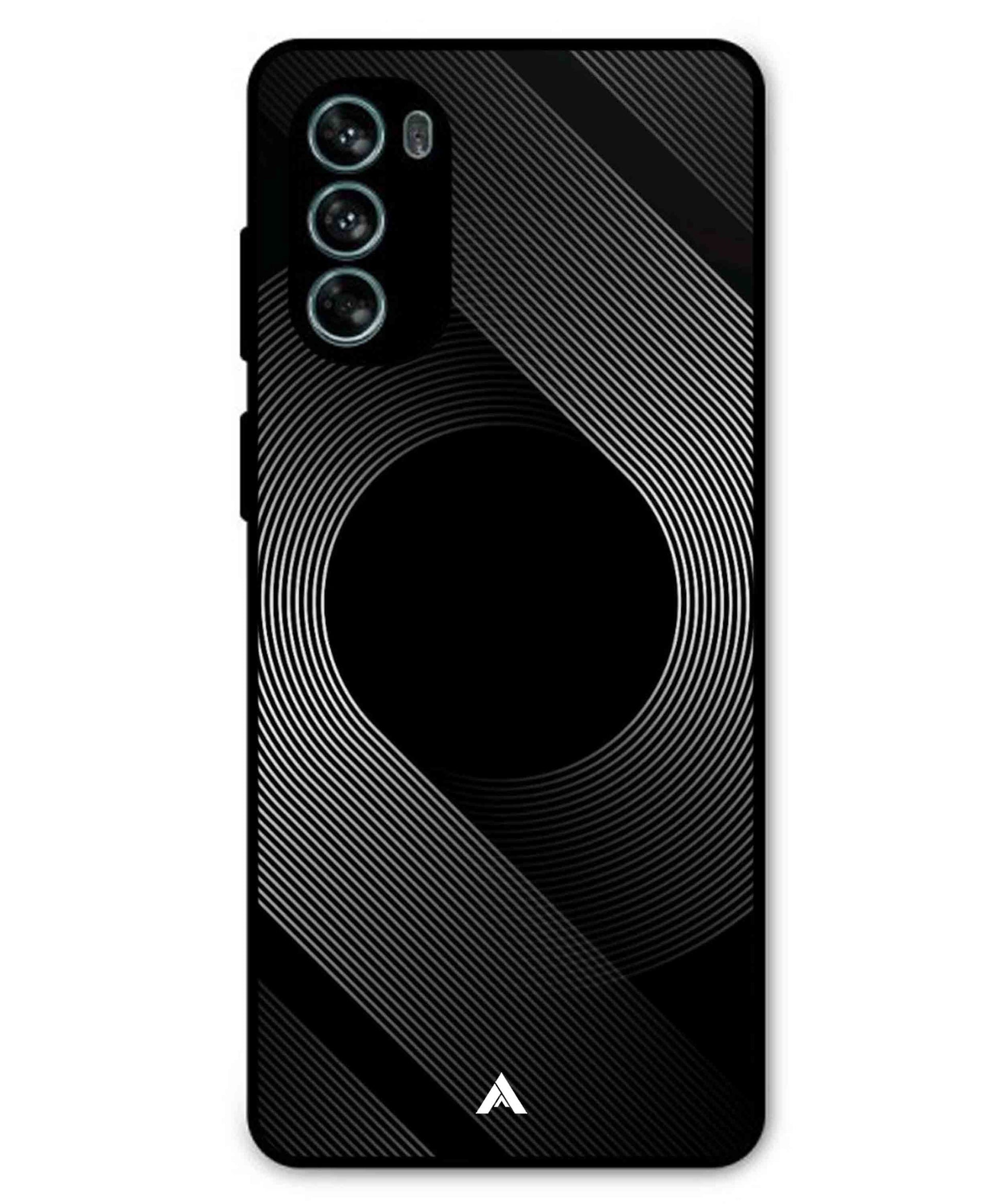 Stripe Pattern 14 Metal Back Cover Phone Case for Moto G62