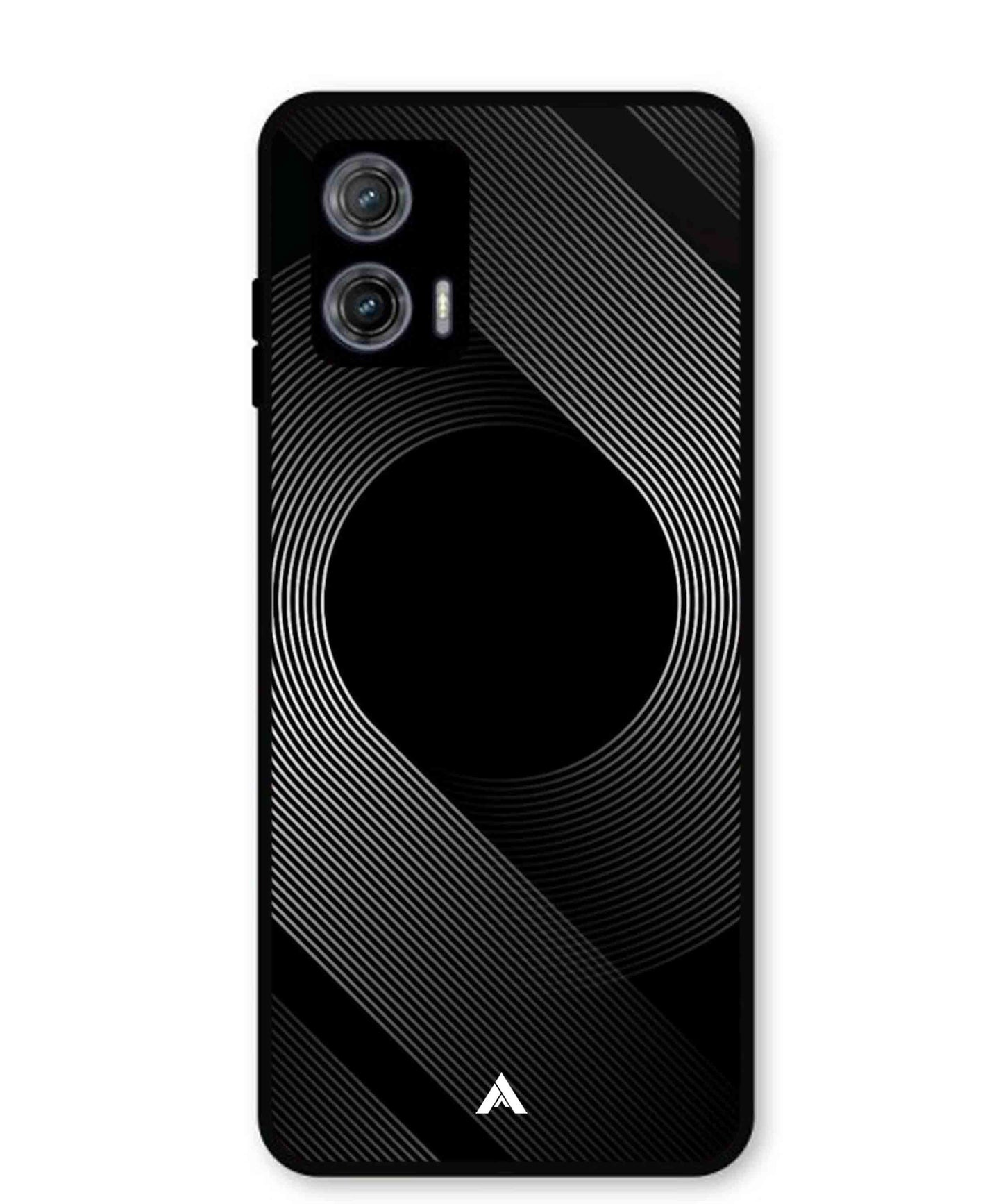 Stripe Pattern 14 Metal Back Cover Phone Case for Moto G73