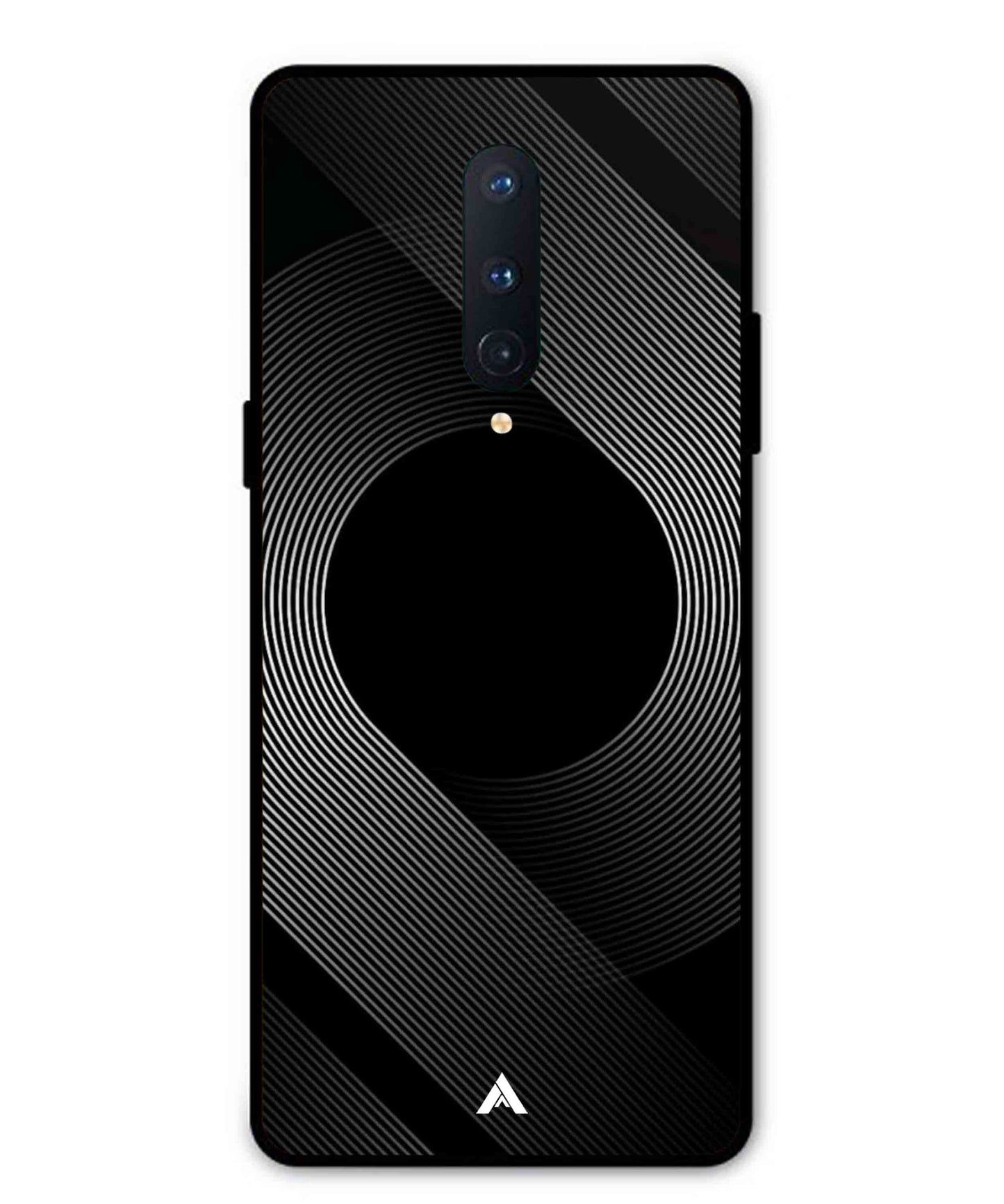 Stripe Pattern 14 Metal Back Cover Phone Case for Oneplus 8
