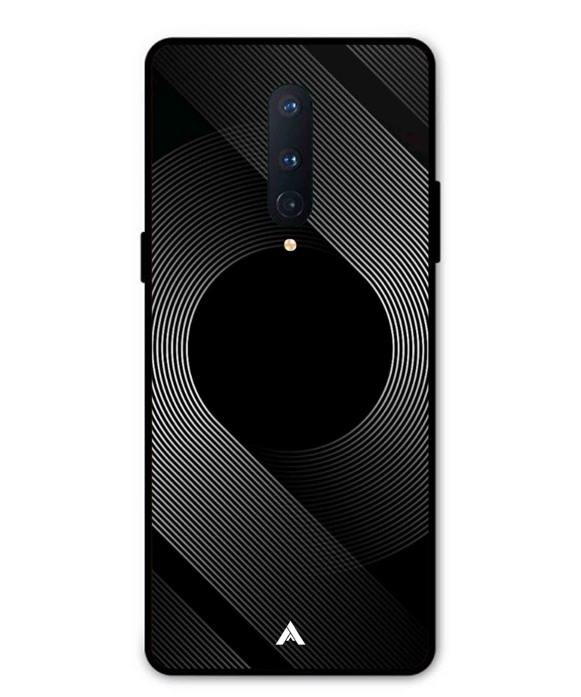 Stripe Pattern 14 Metal Back Cover Phone Case for Oneplus 8