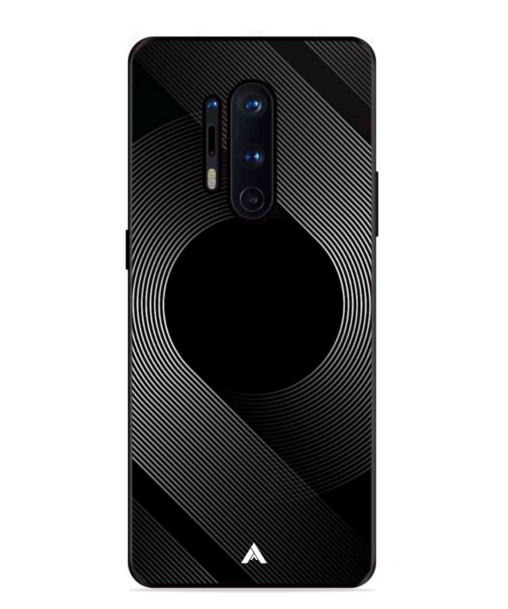 Stripe Pattern 14 Metal Back Cover Phone Case for Oneplus 8 Pro