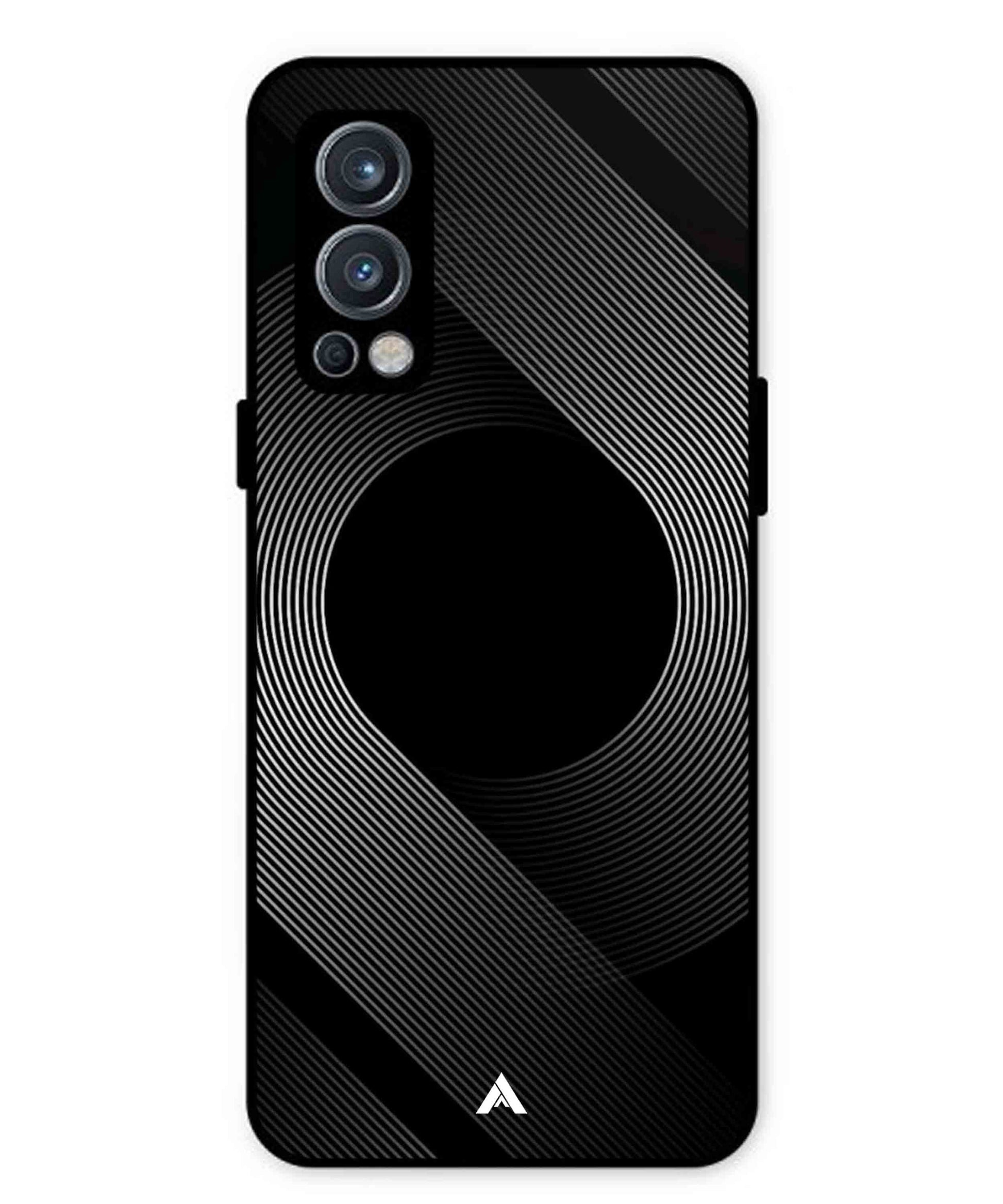 Stripe Pattern 14 Metal Back Cover Phone Case for Oneplus Nord 2