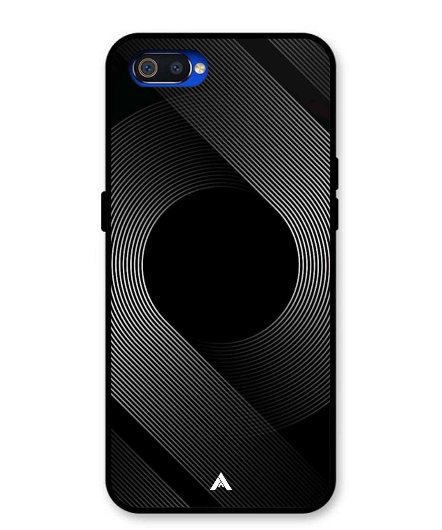 Stripe Pattern 14 Metal Back Cover Phone Case for Oppo A1K