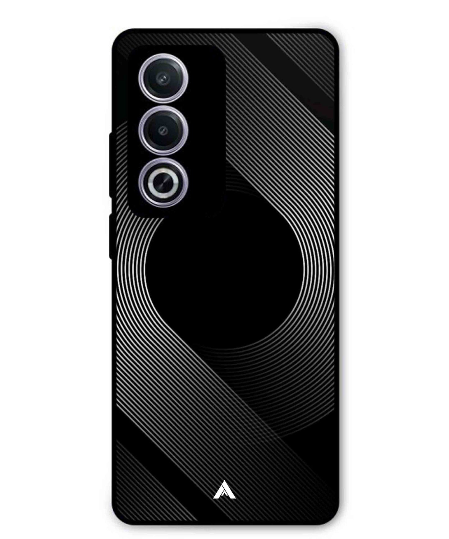 Stripe Pattern 14 Metal Back Cover Phone Case for Oppo A3 Pro
