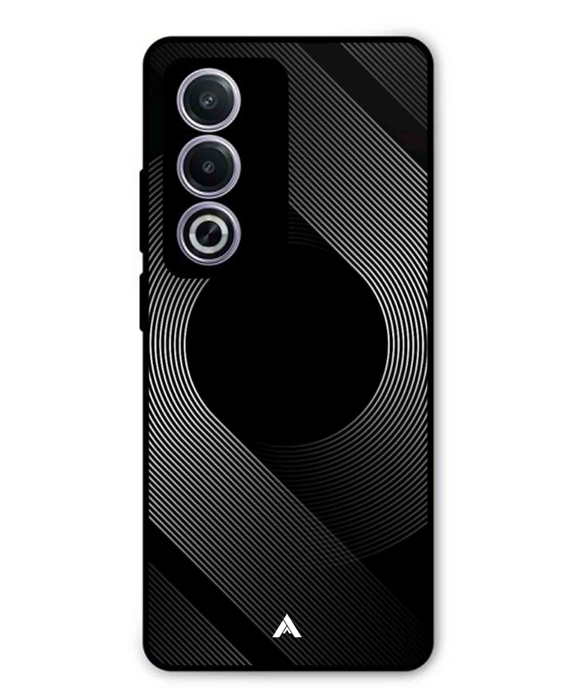 Stripe Pattern 14 Metal Back Cover Phone Case for Oppo A3 Pro