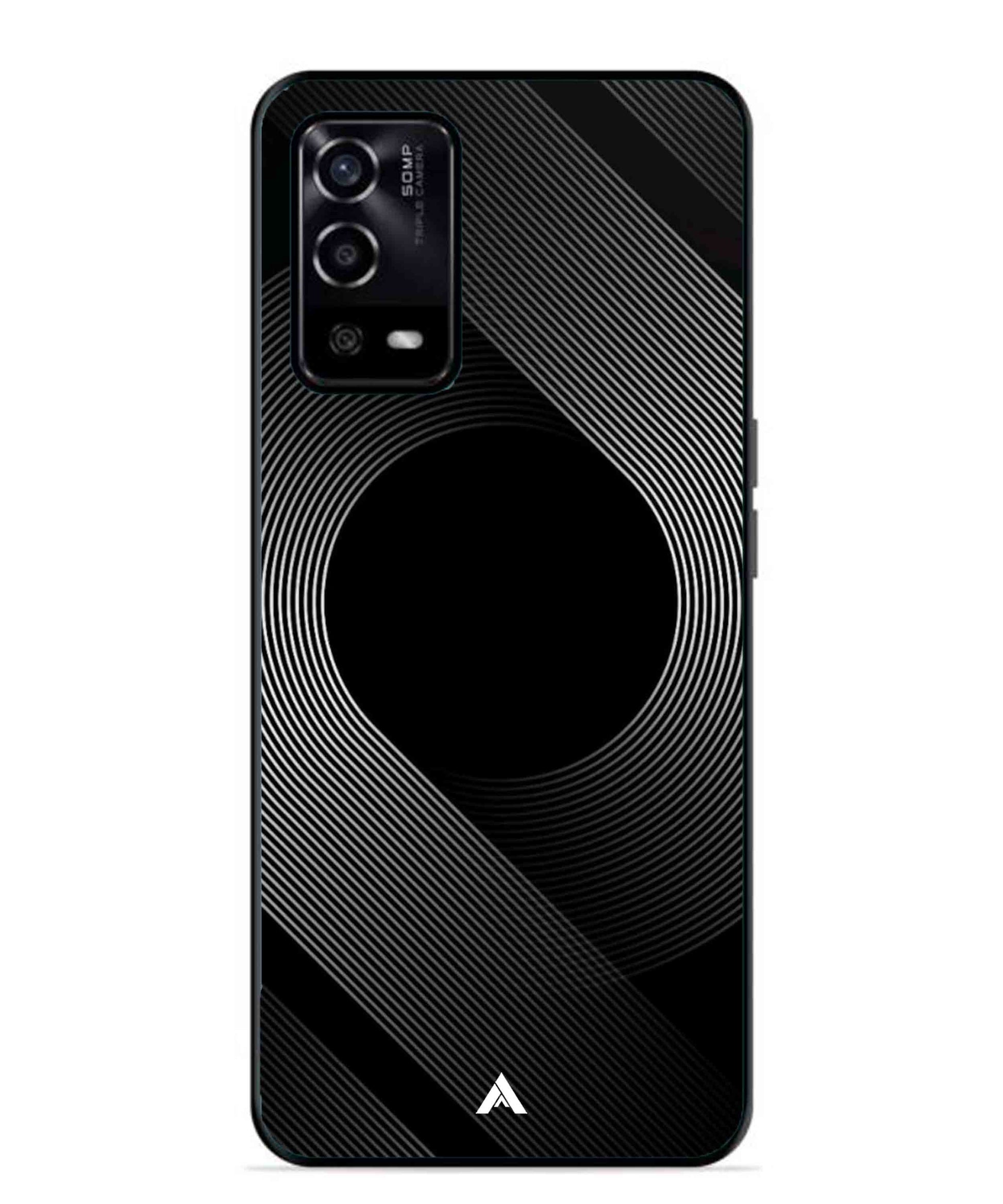 Stripe Pattern 14 Metal Back Cover Phone Case for Oppo A53s