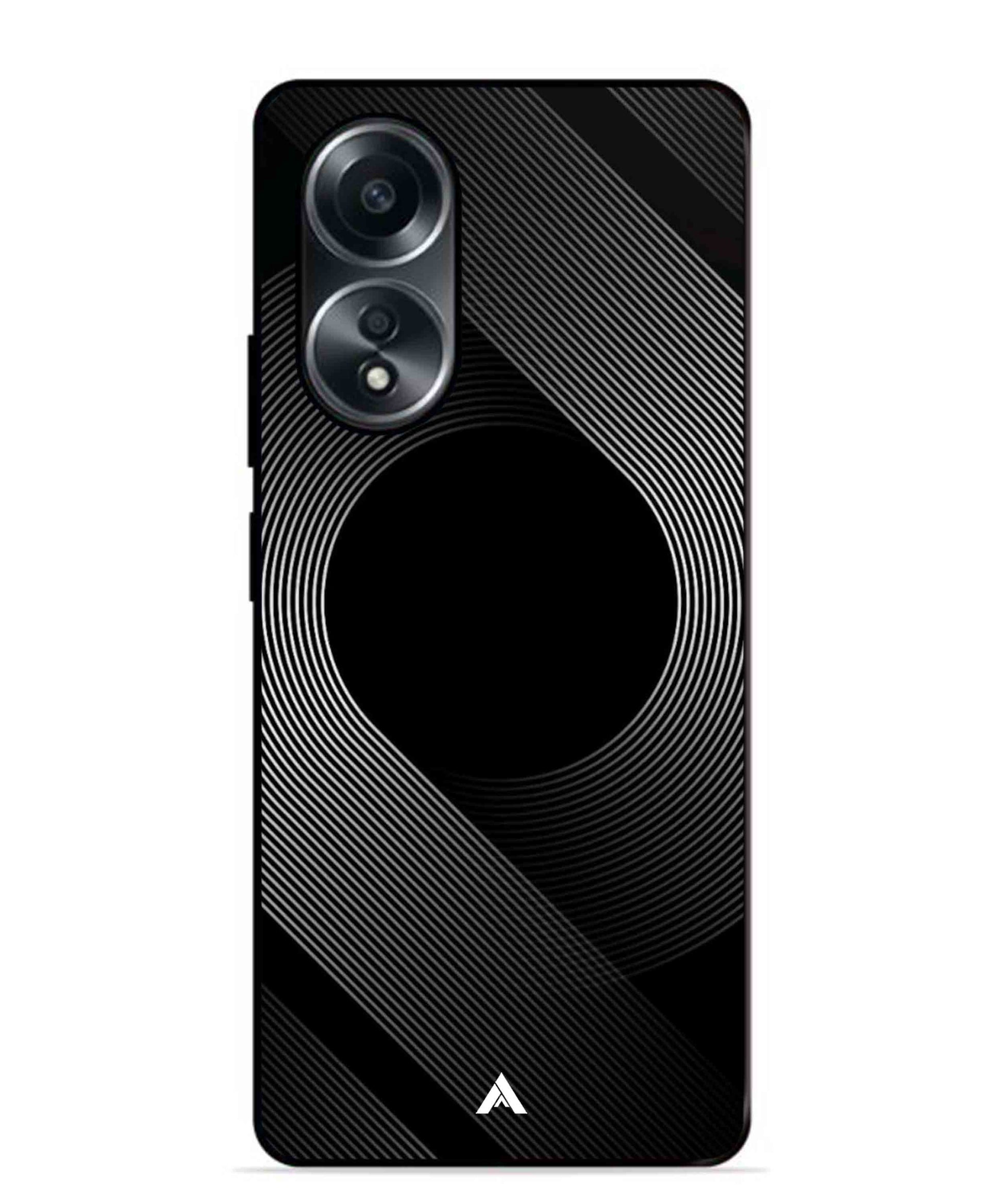 Stripe Pattern 14 Metal Back Cover Phone Case for Oppo A58