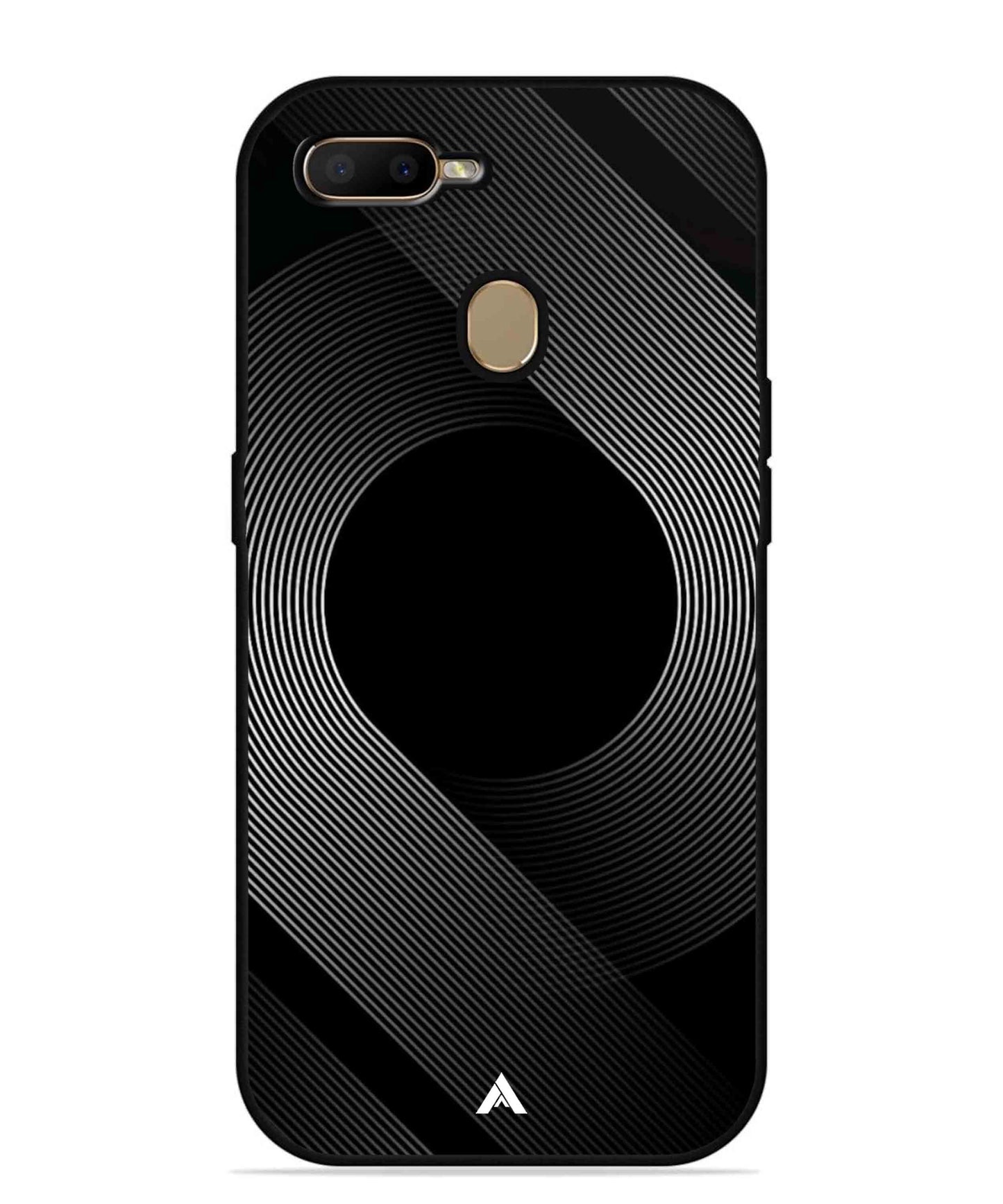 Stripe Pattern 14 Metal Back Cover Phone Case for Oppo A5s