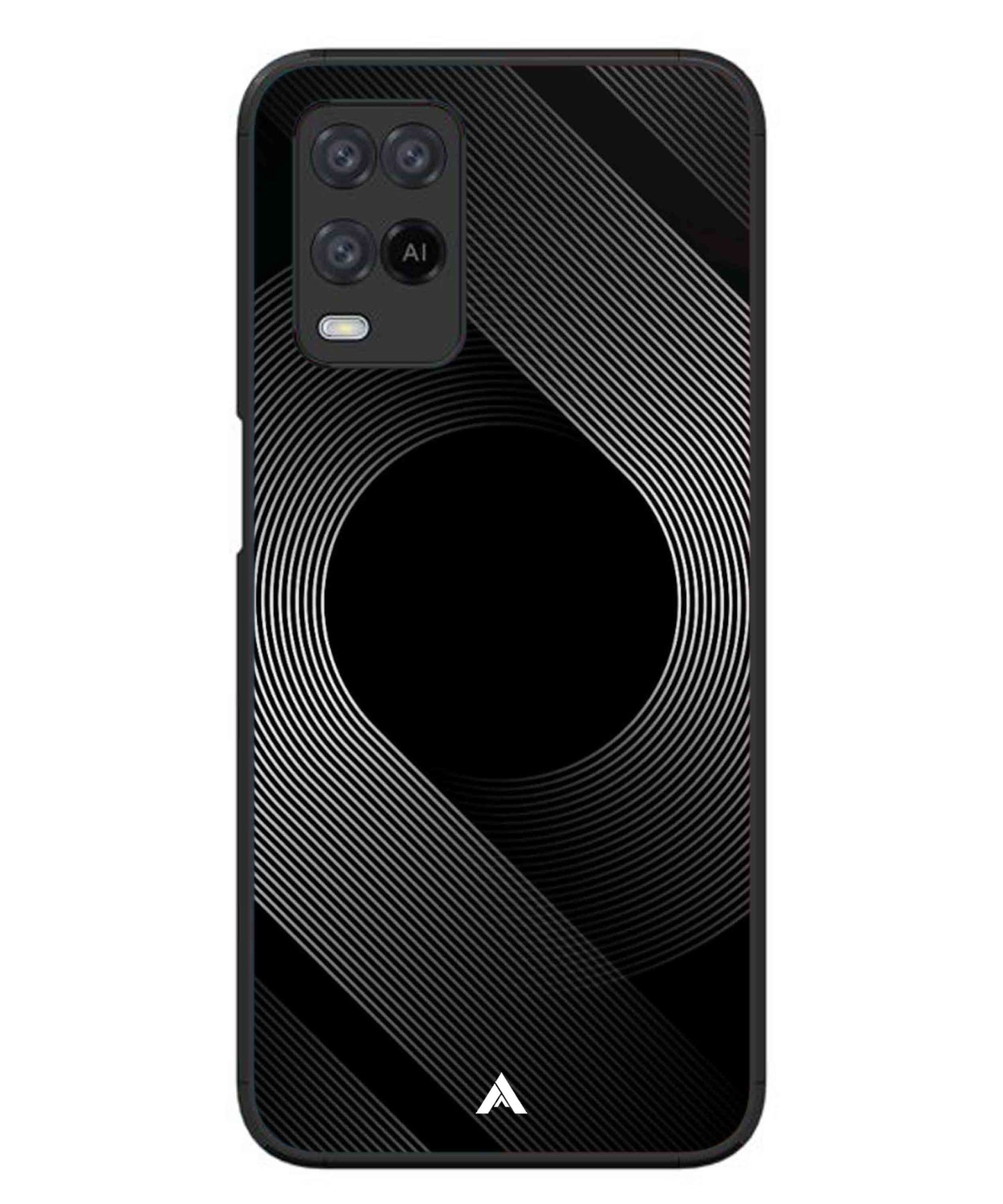 Stripe Pattern 14 Metal Back Cover Phone Case for Oppo A74